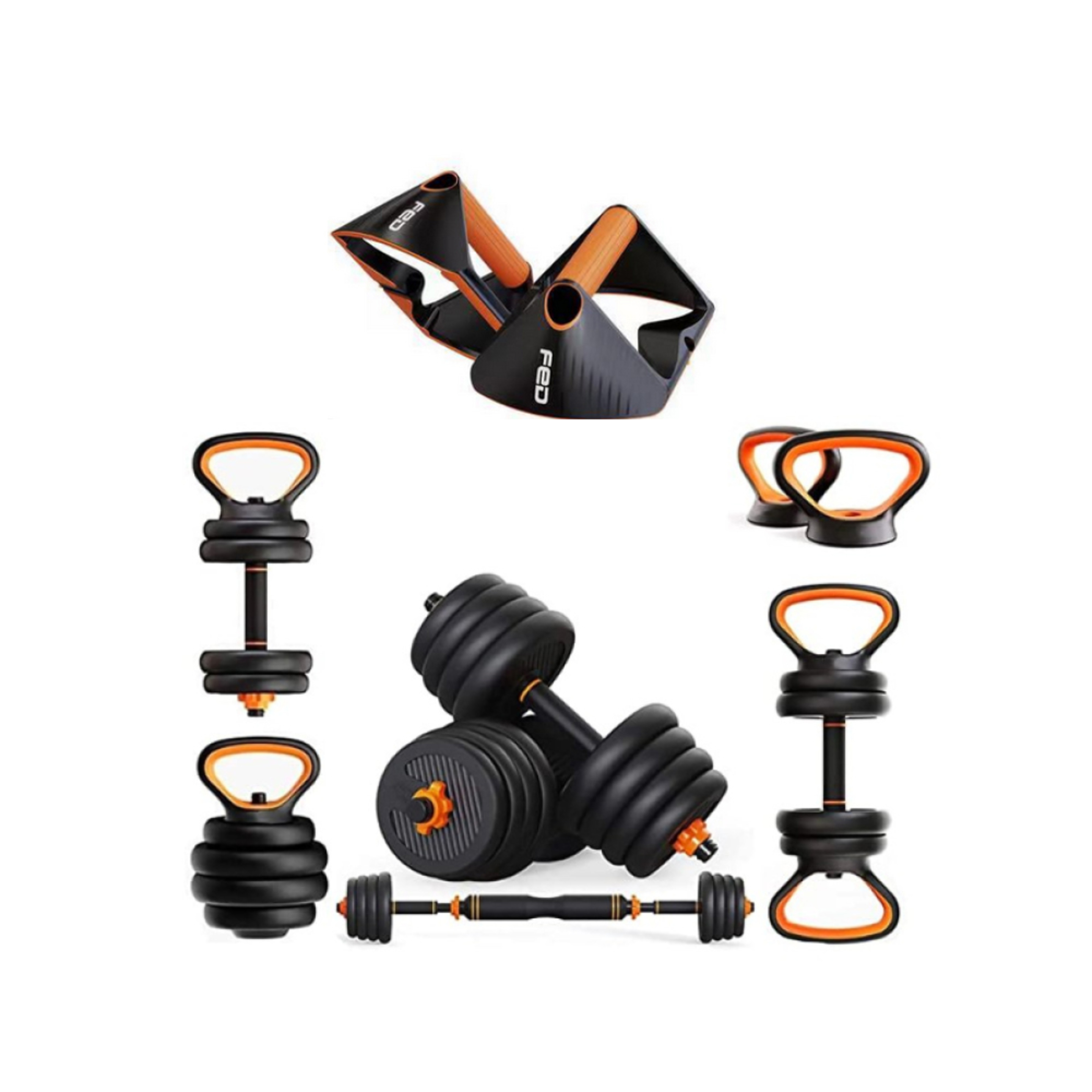 Pacote Inicial Dumbbells 2 Em 1 + Push Up Set