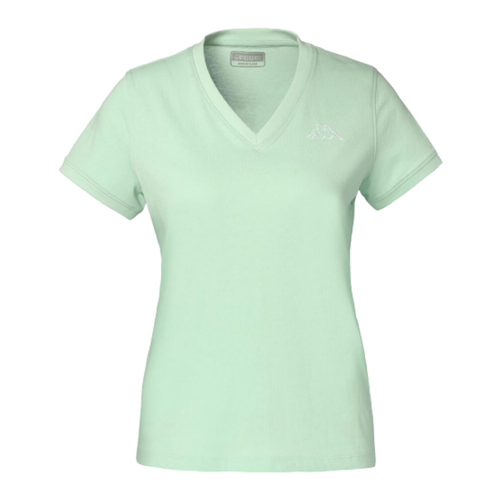 T-shirt De Ginástica E Pilates Em Algodão Logo Cabou Mulher Verde