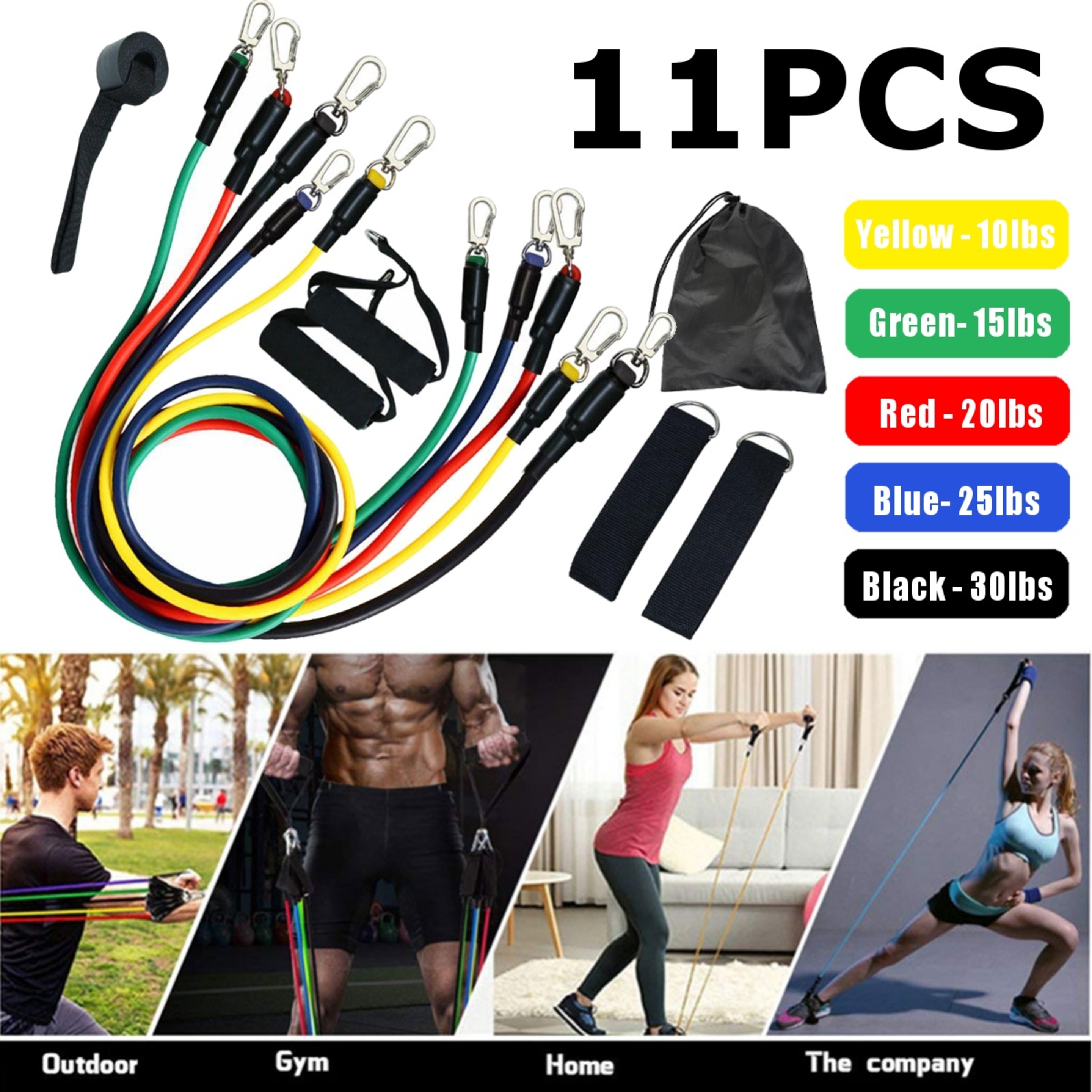 Set De Bandas De Entrenamiento Kaload 11pcs