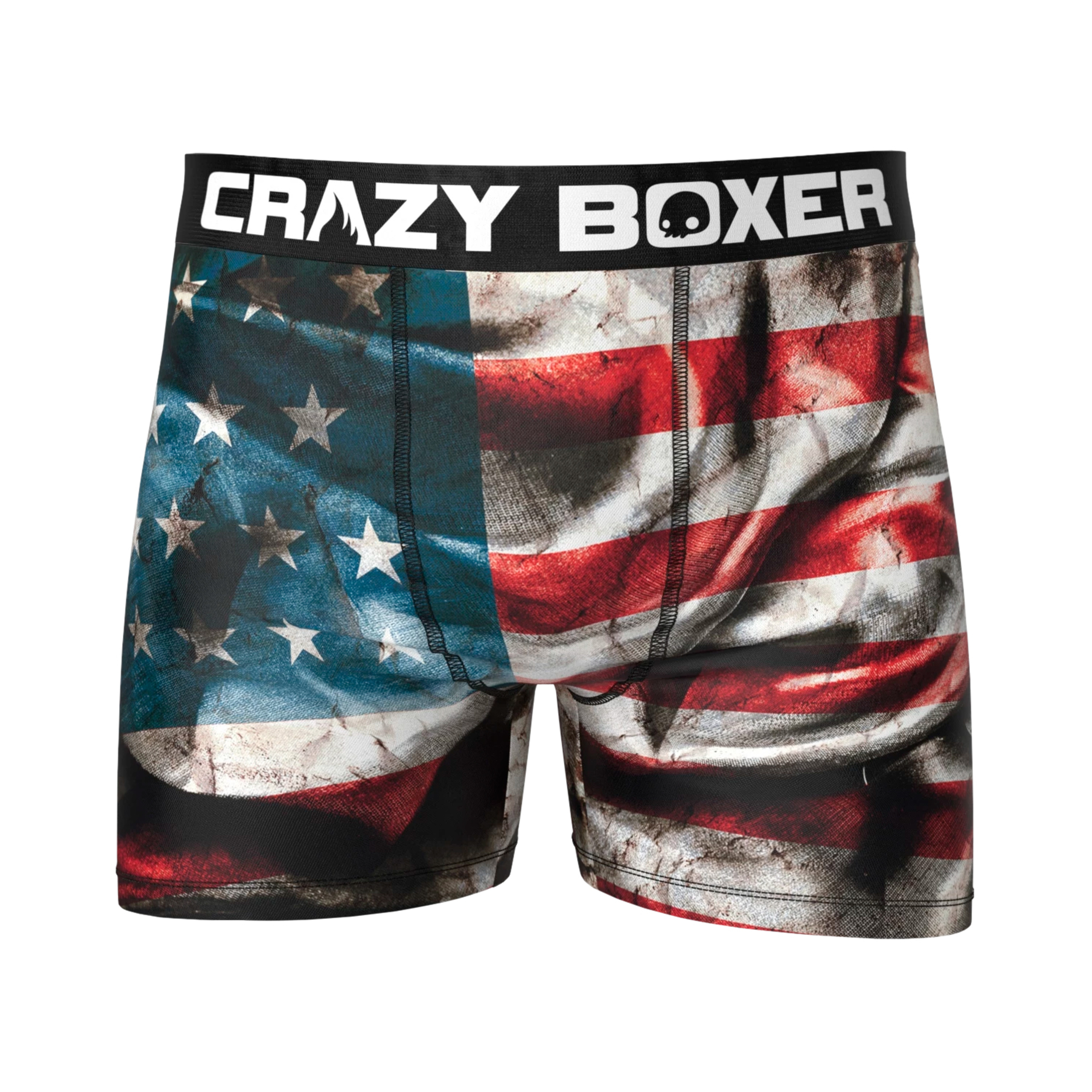Calzoncillos Bandera Crazy Boxer Usa - Negro - Casual Hombre  MKP