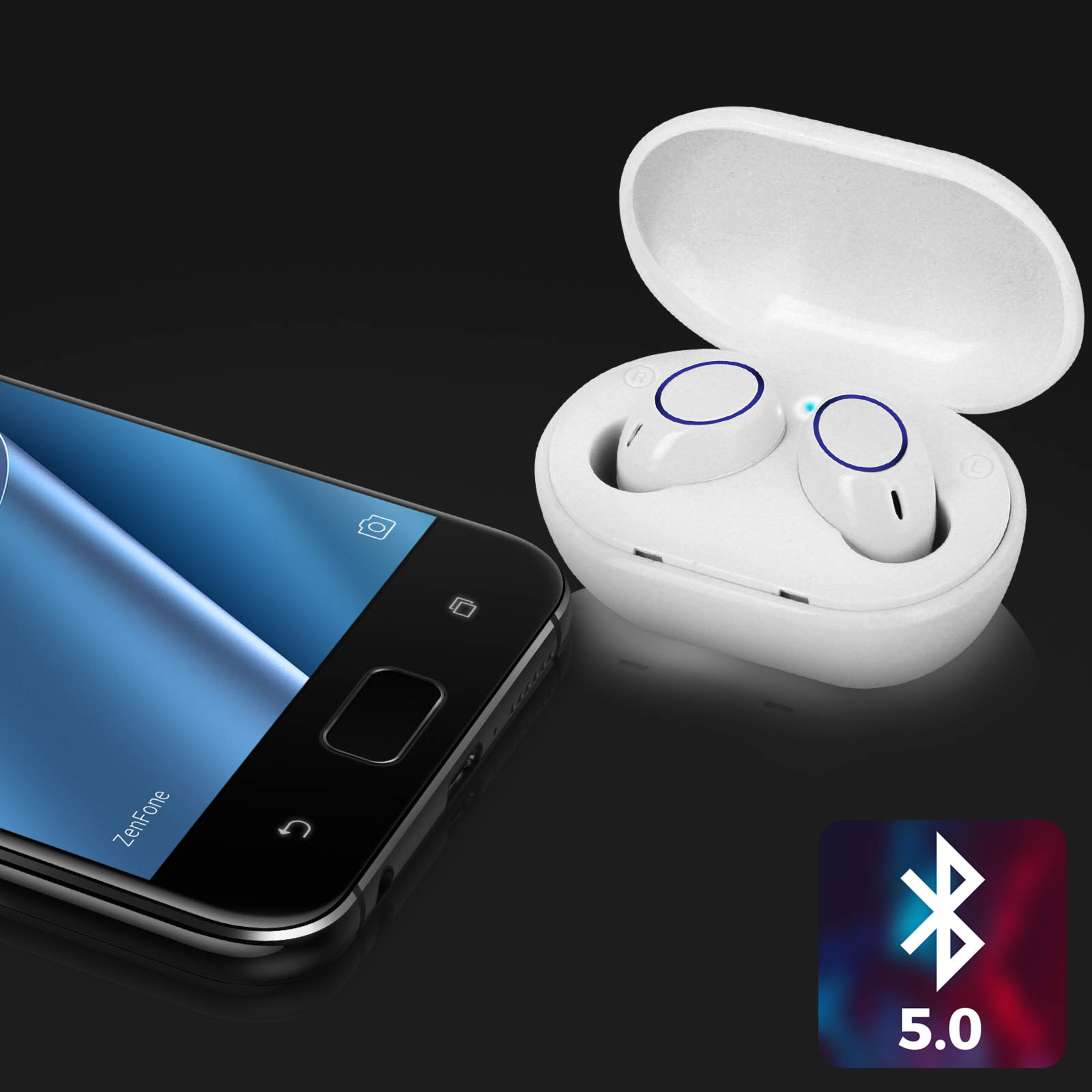Auriculares Bluetooth Con Estuche De Carga Touch Control 4h