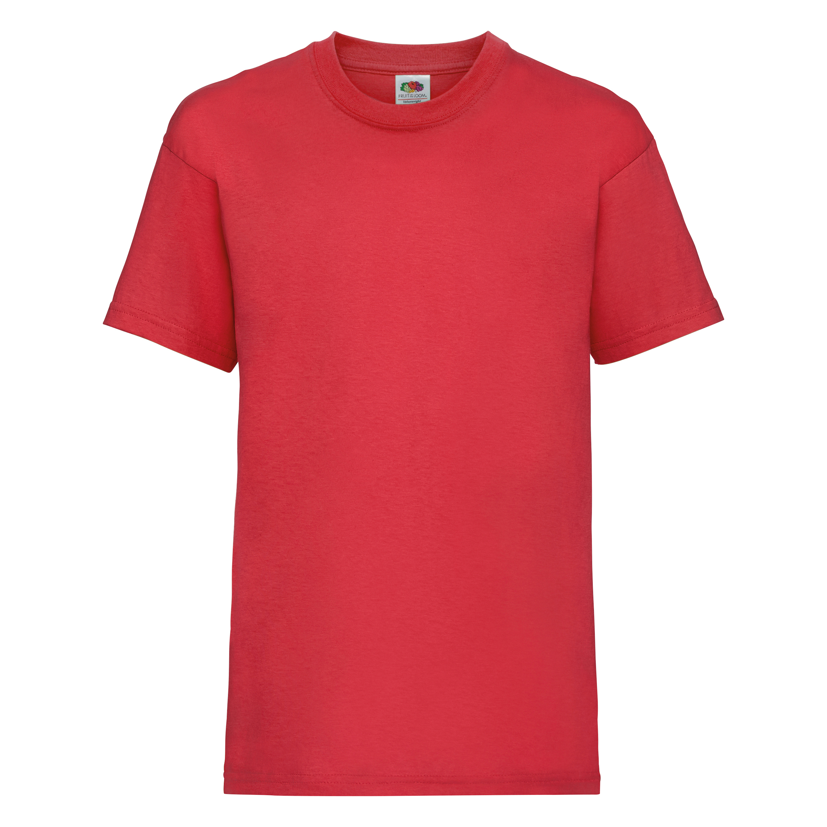 Camiseta Básica De Manga Corta 100% Algodon De Primera Calidad Fruit Of The Loom - rojo - 