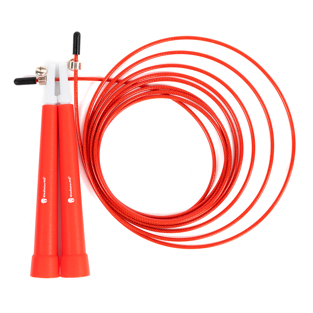 Corda De Saltar De Plástico Ajustável De 180 Cm + Saco "speed Rope | Vermelho | Sport Zone MKP