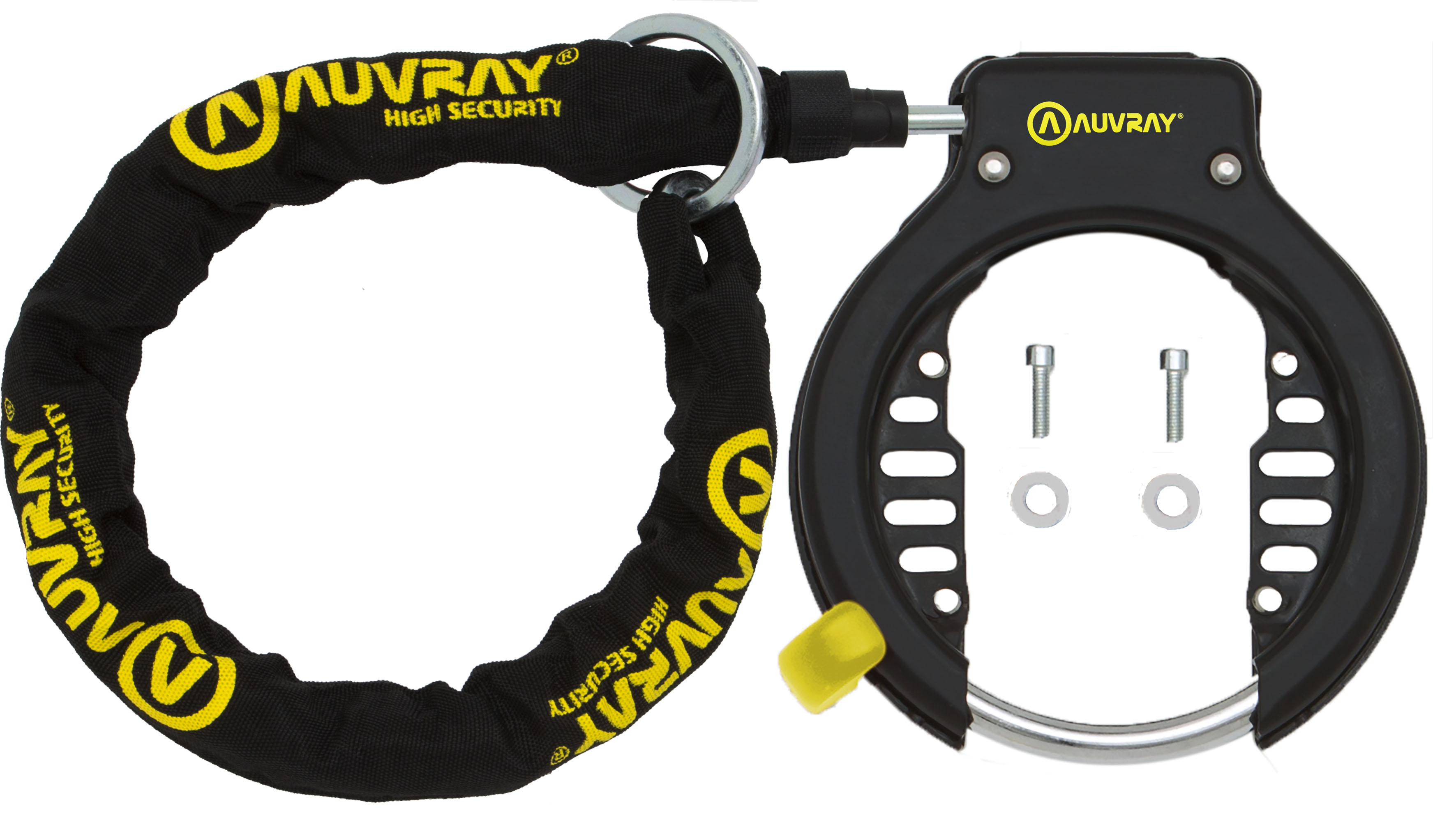 Corrente Anti-roubo Auvray Laço Plug 8,5x8,5x900 Art - amarillo-negro - 