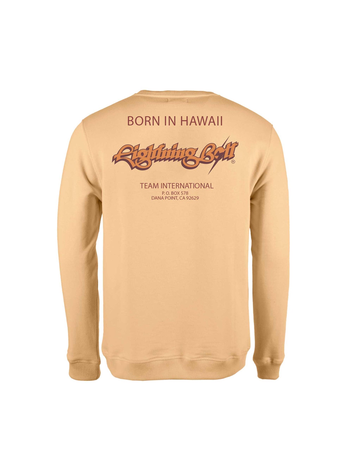 Sudadera Lightning Bolt  Born In Hawaii Fleece Crew