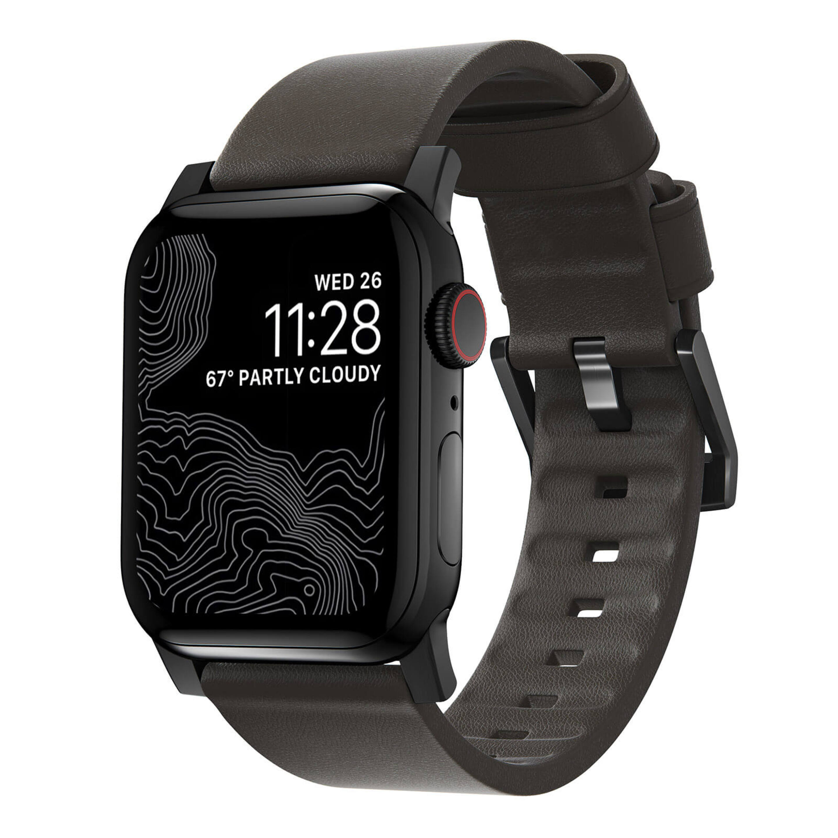 Correa Para Apple Watch 42/44 Mm De Cuero Impermeable Active De Nomad