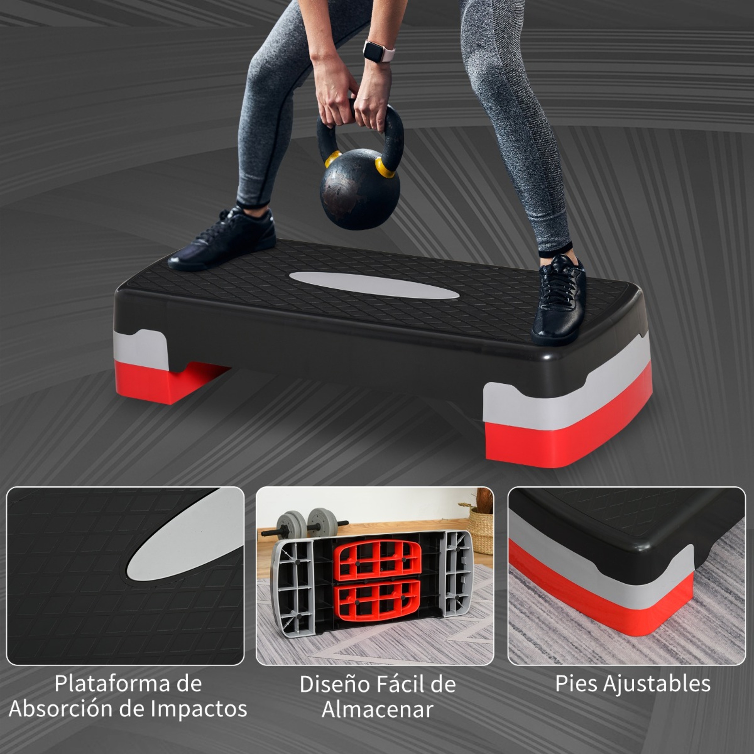 Tabla De Step Ajustable Homcom