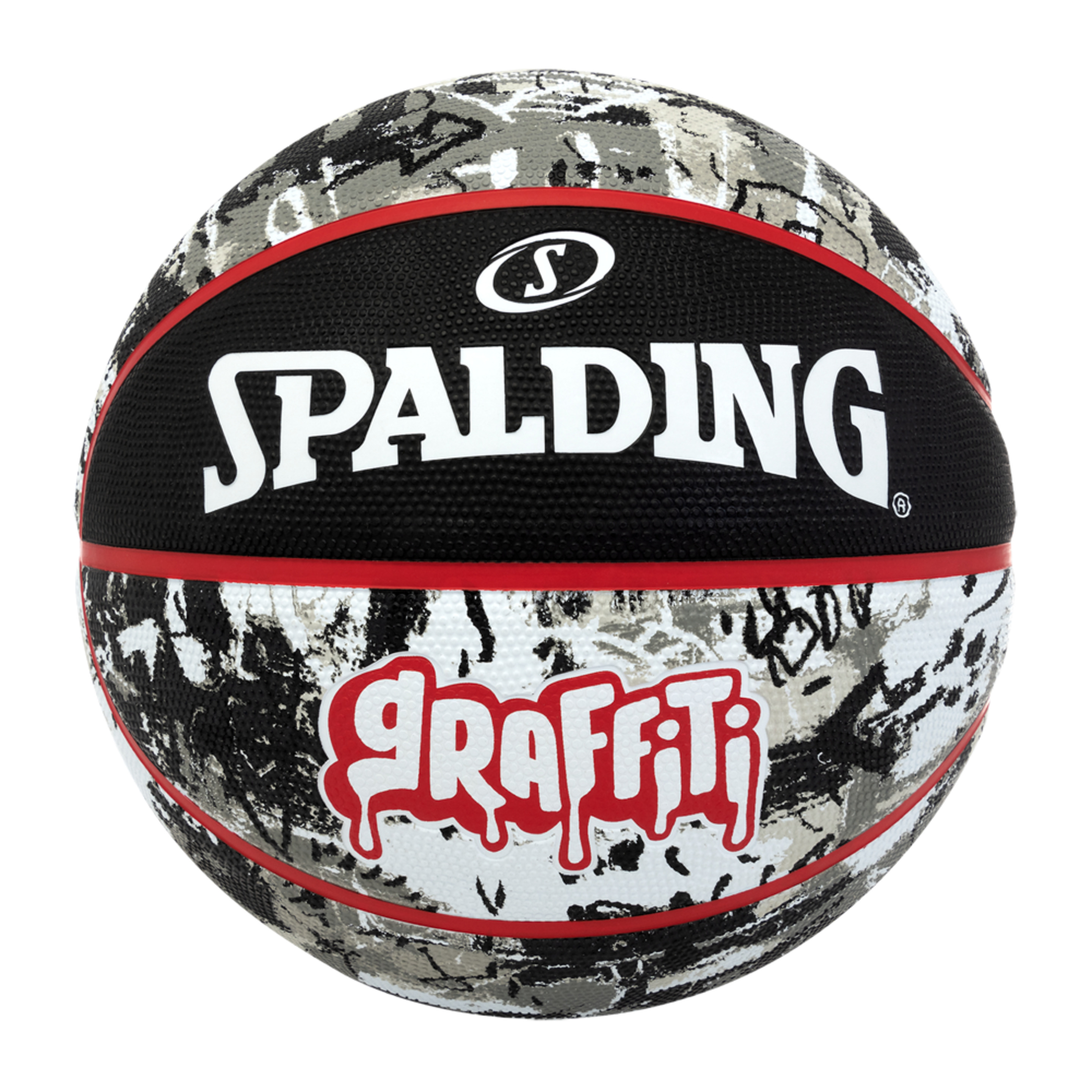 Balón De Baloncesto Spalding Graffitti Black Red Sz7 - negro-rojo - 
