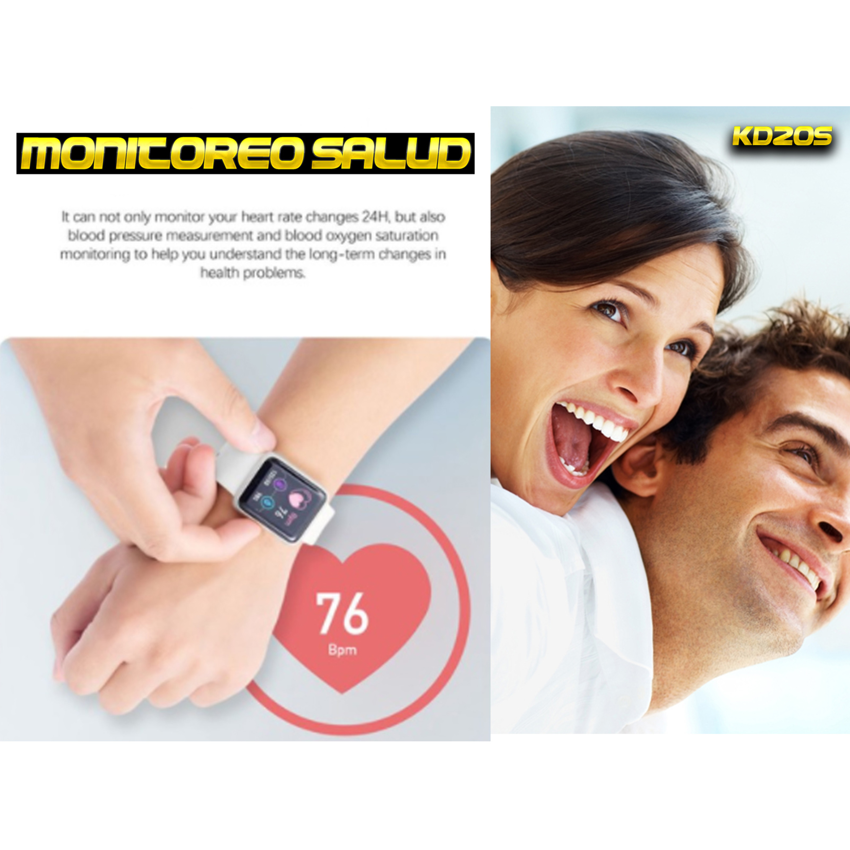 Reloj Deportivo Inteligente Running Pulsómetro Klack - Negro - Reloj Deportivo Inteligente  MKP