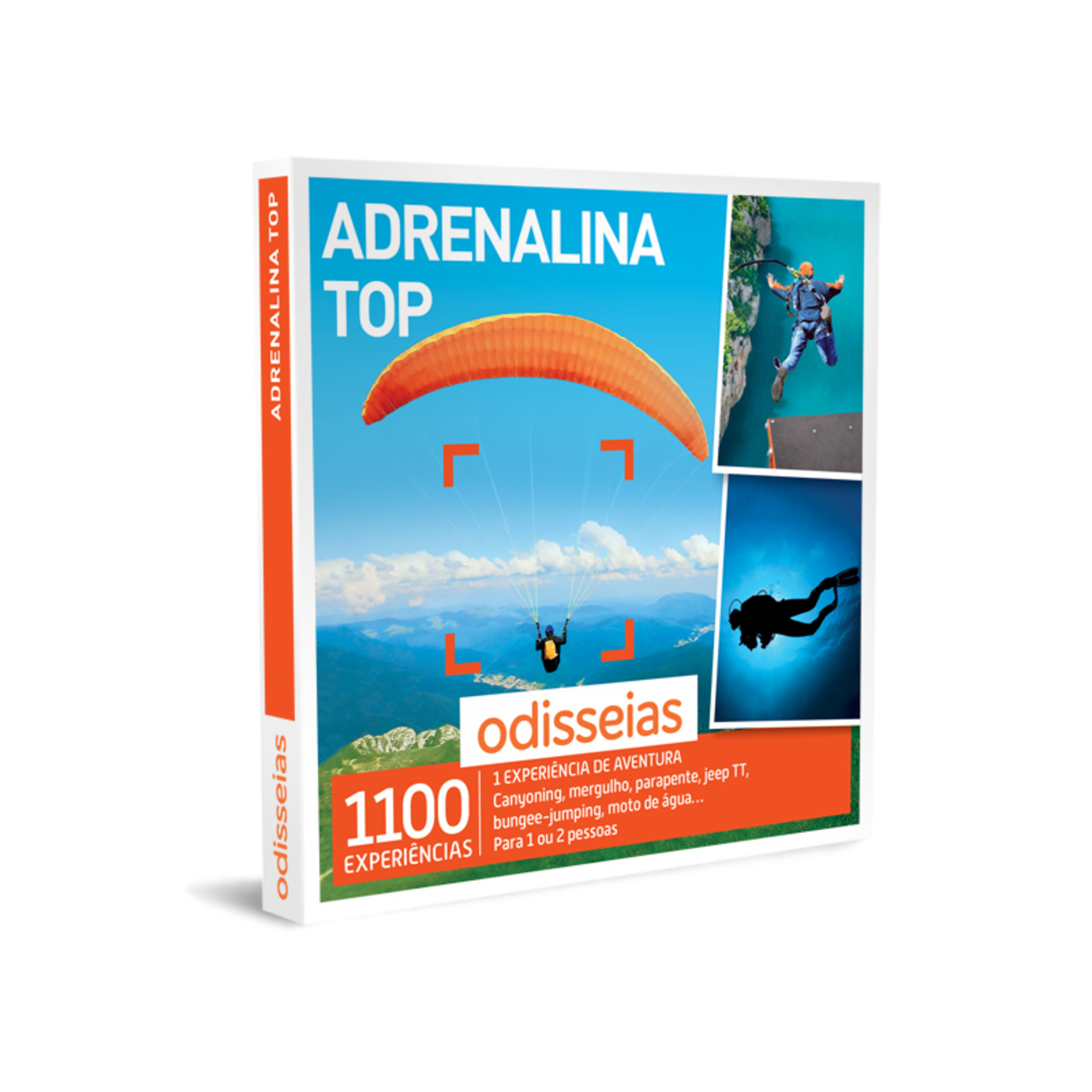 Pack Presente Odisseias - Adrenalina Top - Experiência De Aventura P/ 1 Ou 2 Pessoas