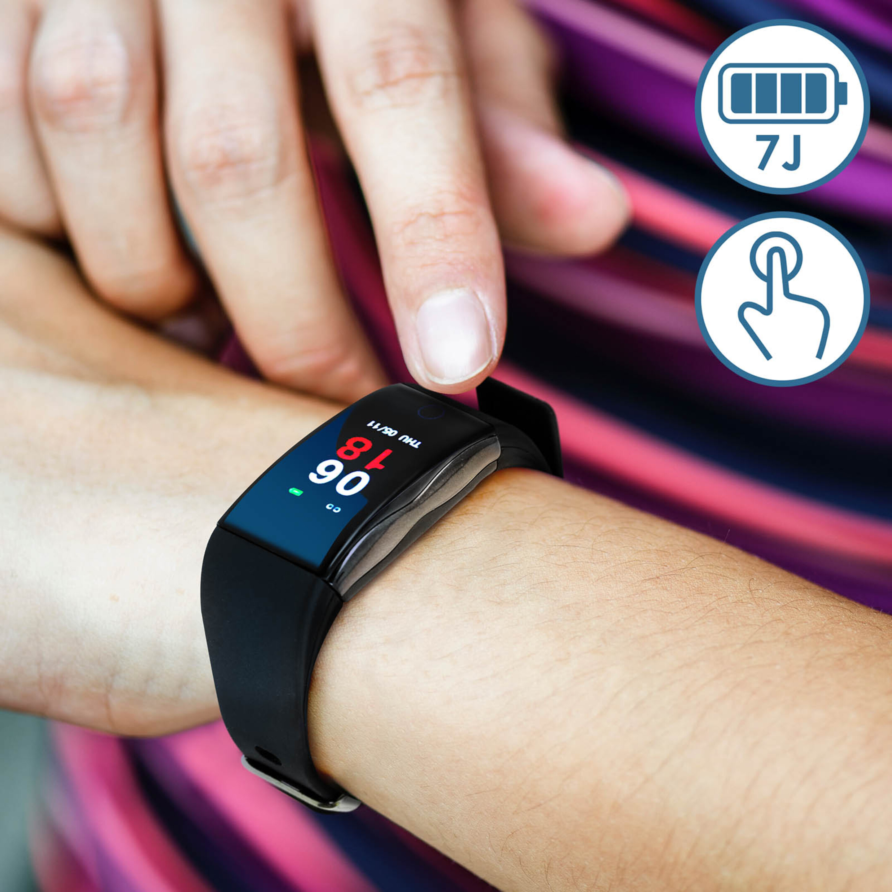 Smartwatch Pulsera De Actividad Impermeable A Color Mtk