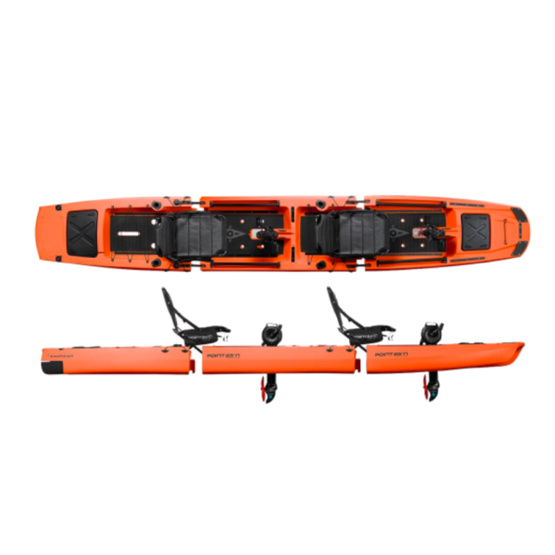 Kayak Modular Kingfisher Tandem Point 65 Para Pesca Con Pedaleras