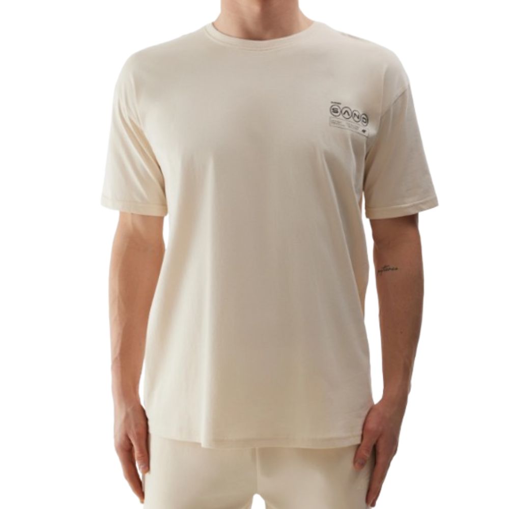 T-shirt Oversize De Algodão 4f Para Homem - Bege