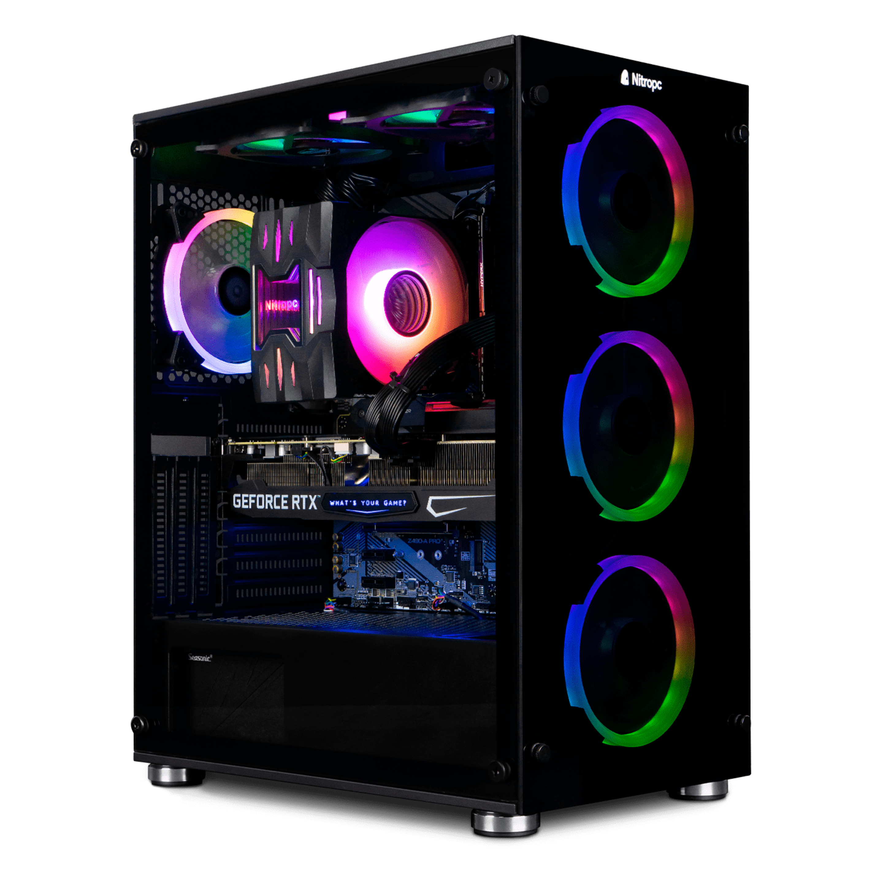 Pc Gaming Nitropc Extremo Silver Plus I7-10700k, Rtx 2060, 16g Ram, 1t M2, 1t Hdd  W10, Wi-fi