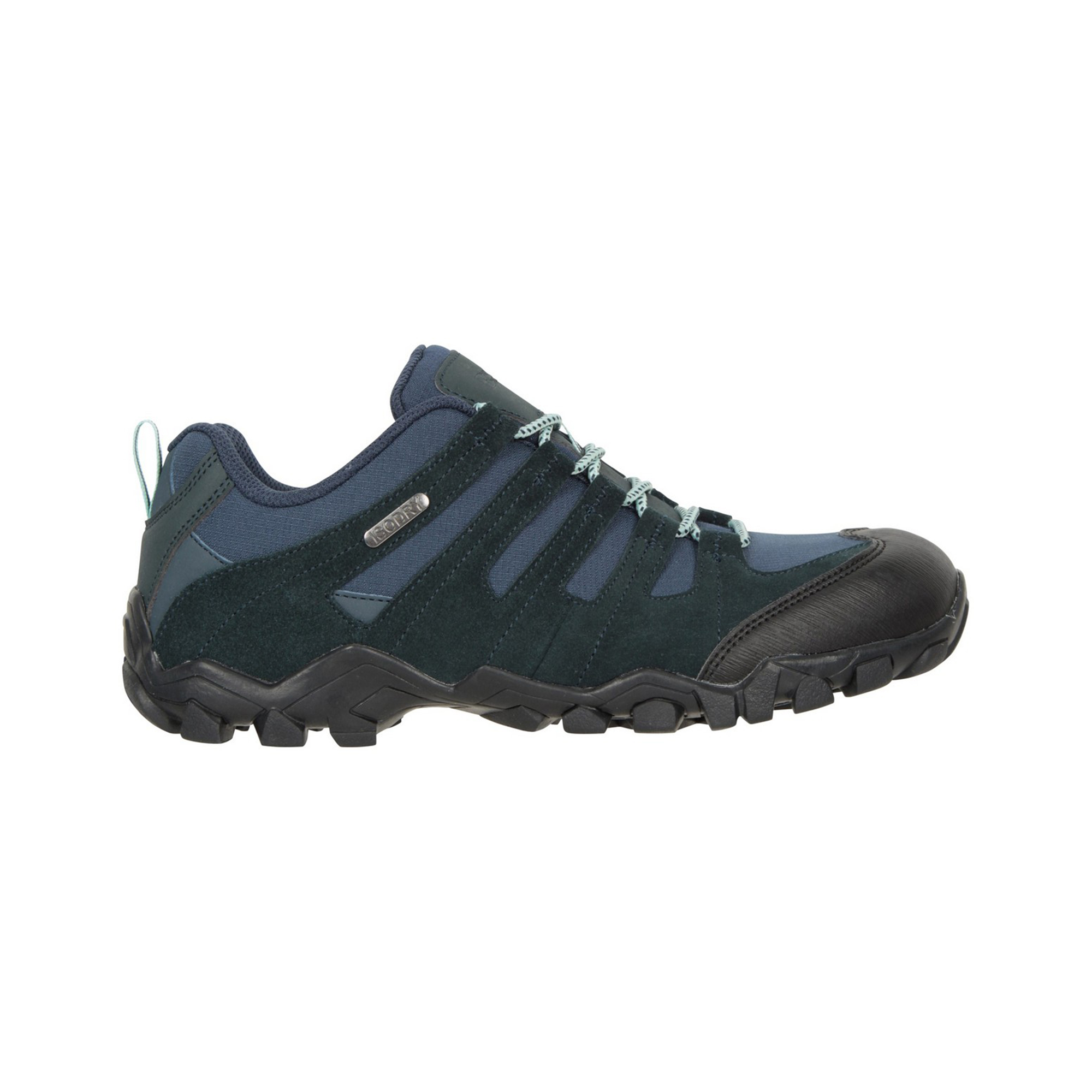 Zapatillas De Senderismo De Ante Con Cordones Mountain Warehouse Belfour - azul-marino - 