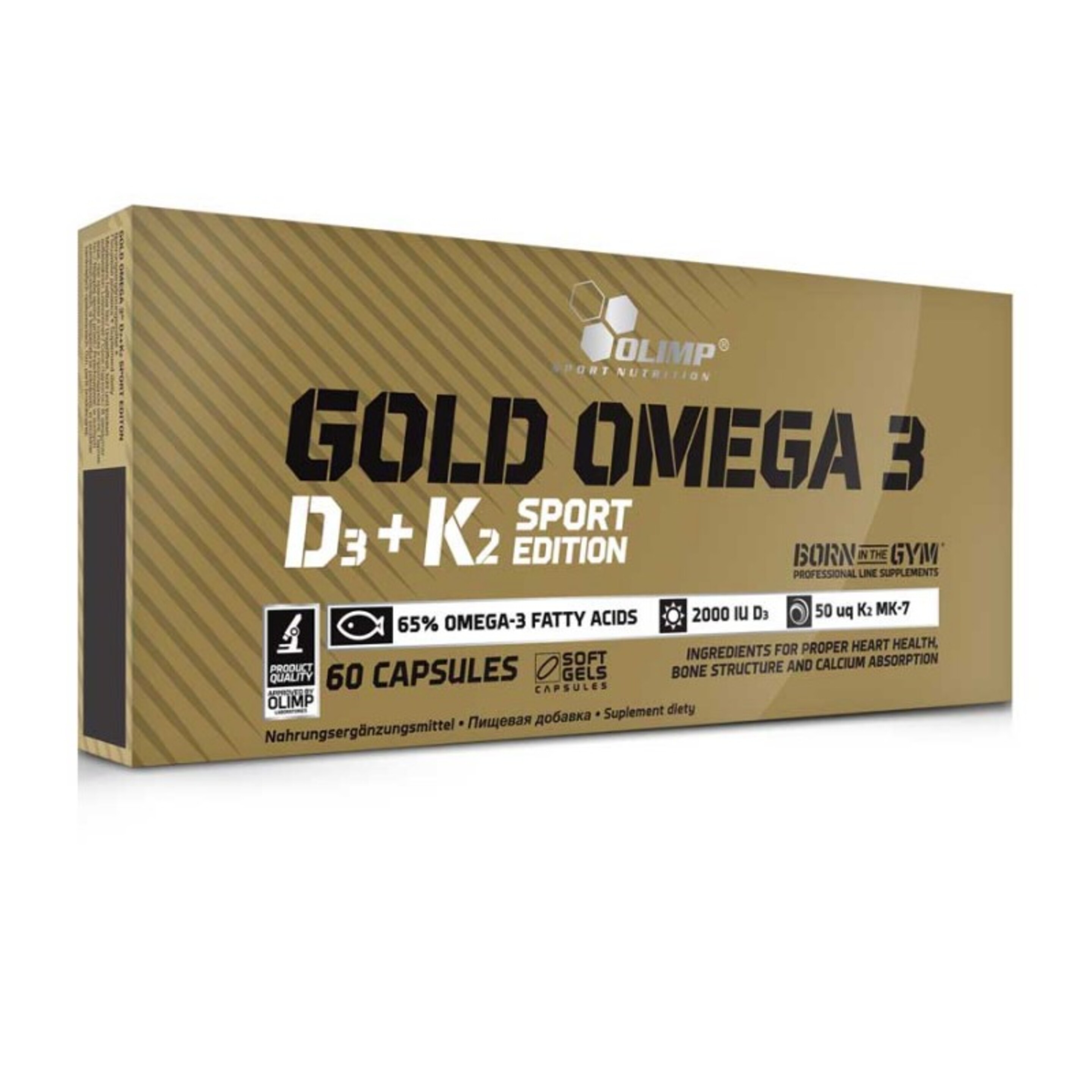 Gold Omega 3 D3 K2 Sport - 60cápsulas - Sin Sabor