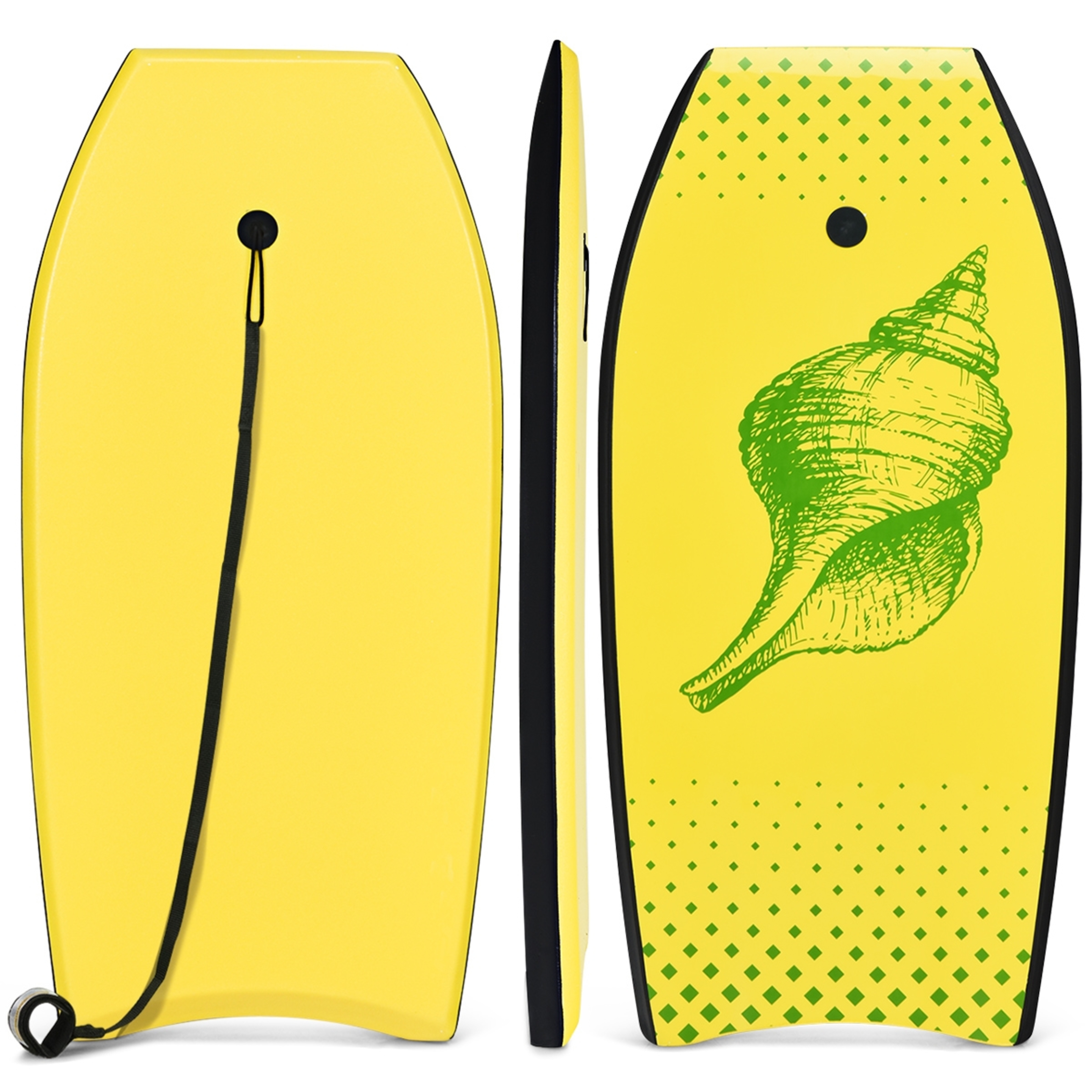 Costway Bodyboard Tabla De Surf Amarillo 104 X 51 Cm