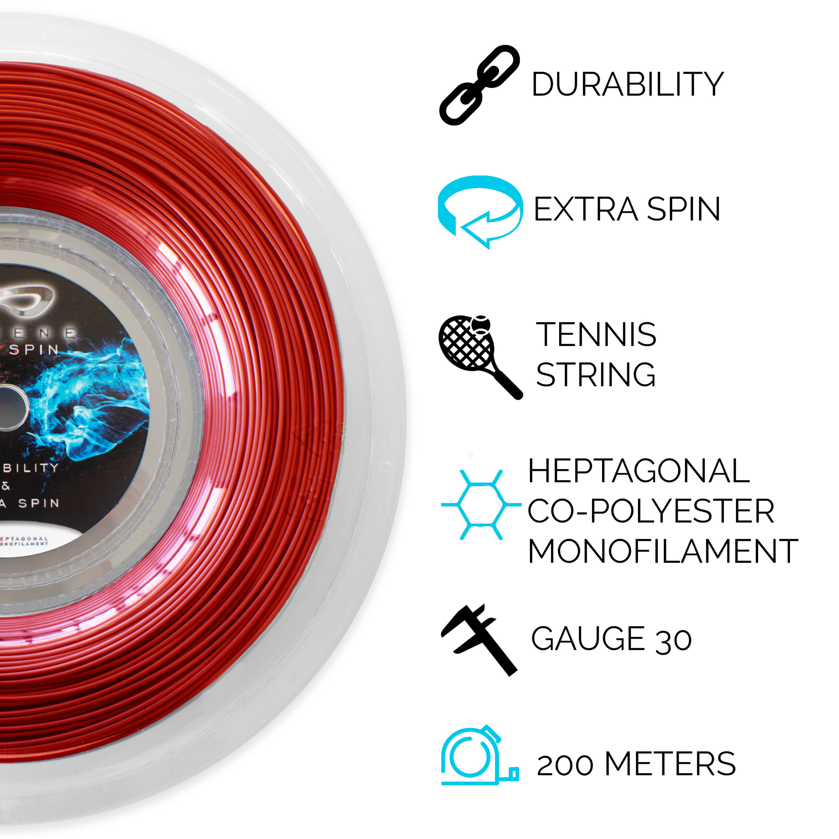 Cordaje De Tenis. 200 M 130mm Dozene