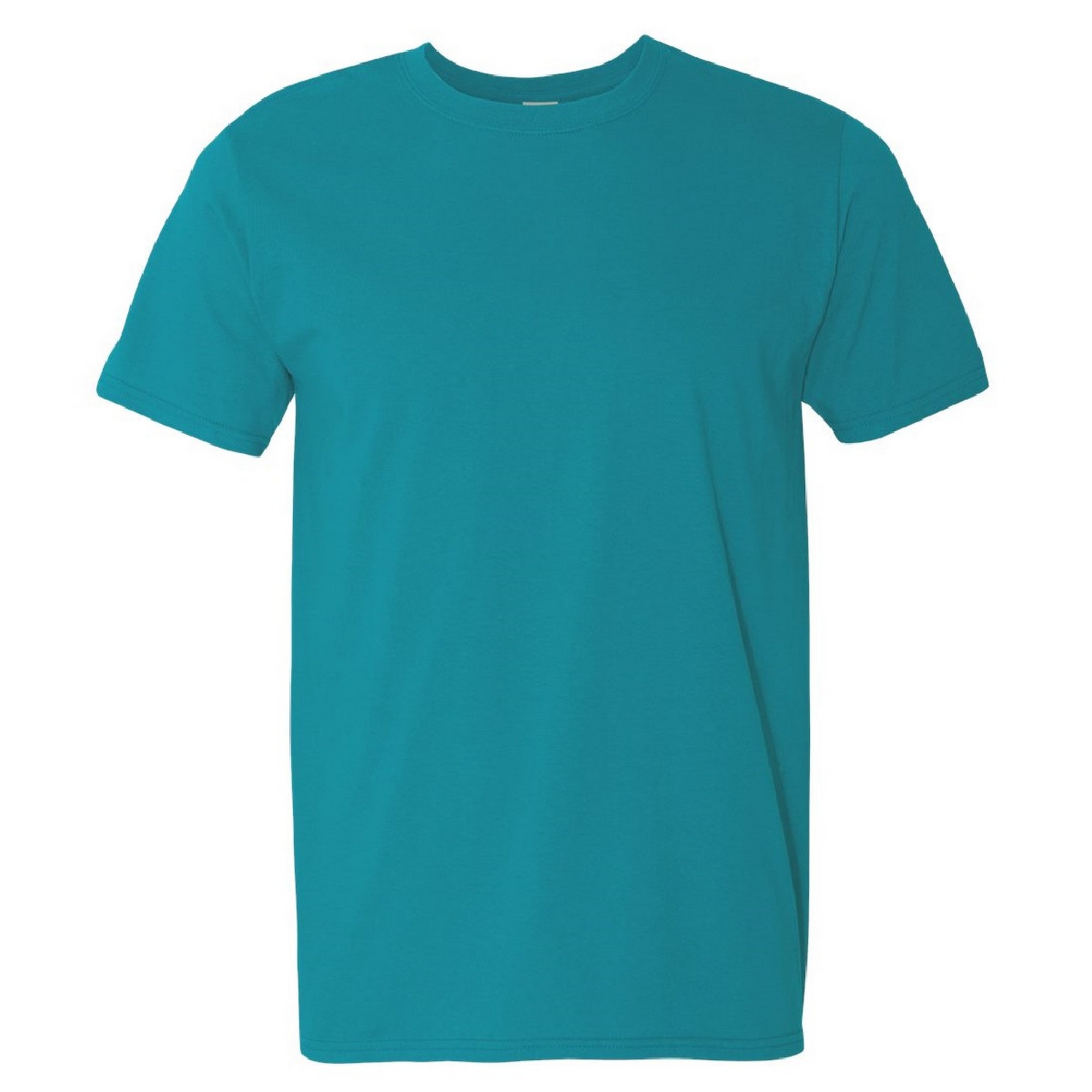 Camiseta De Manga Corta Suave Básica 100% Algodón Gordo Gildan - azul-aqua - 