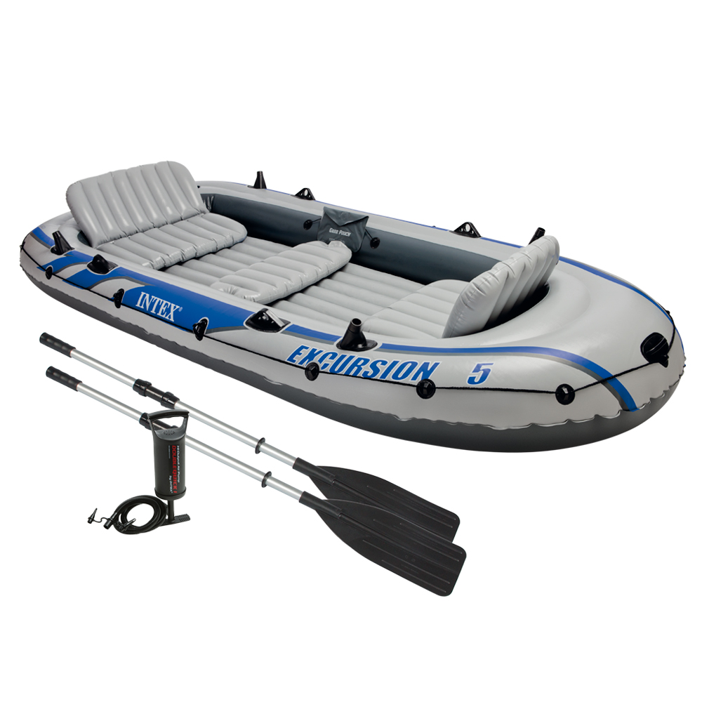 Barco Insuflável Intex Excursion 5 Com 2 Remos - 366x168x43 Cm