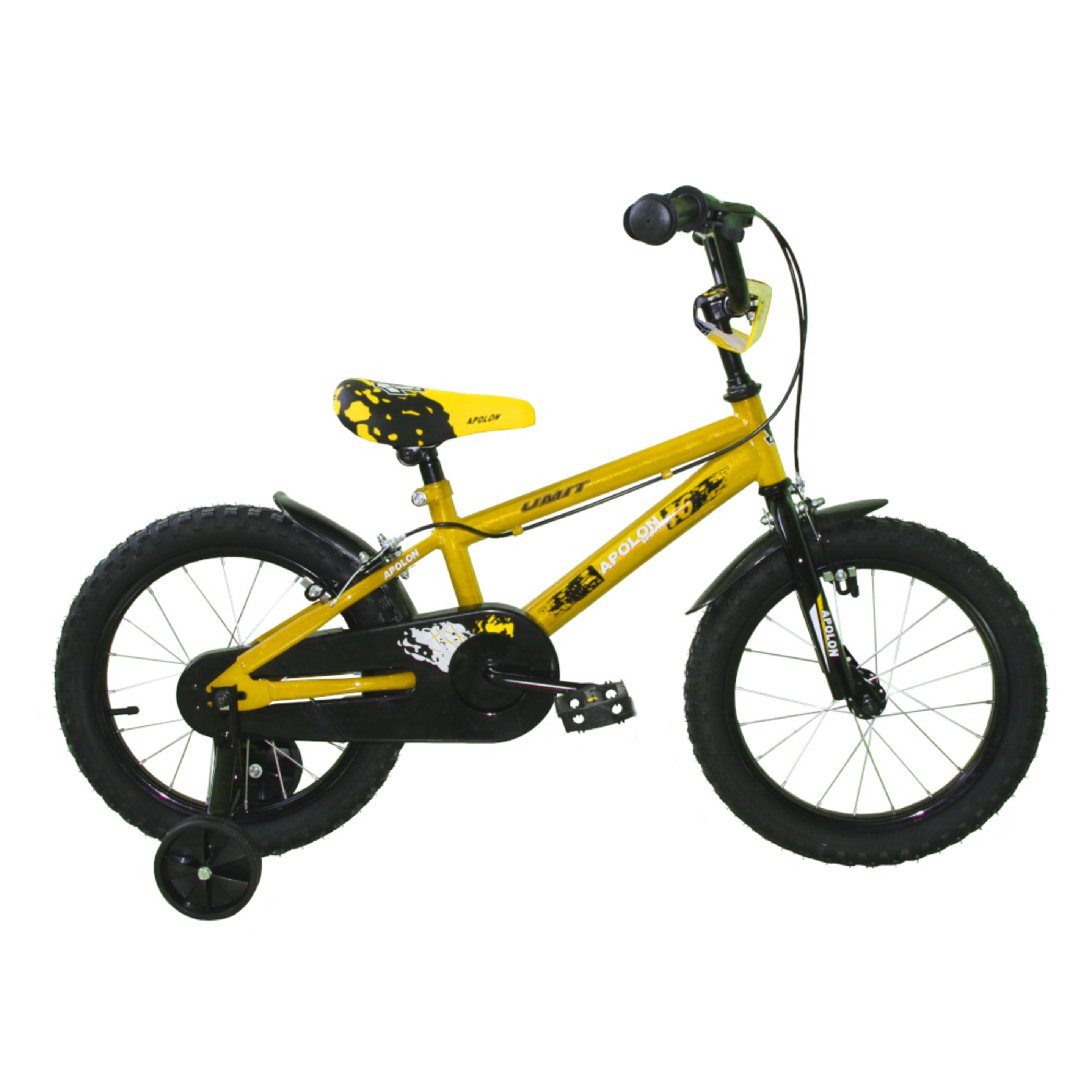 Bicicleta De Montanha Amarela Para Crianças Apolon 16 Pol.