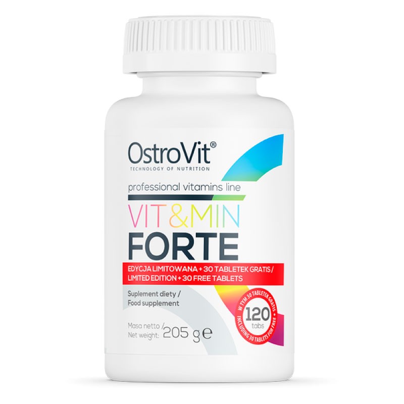 Vitaminas Minerales Forte - 120comp - Ostrovit - Sin Sabor