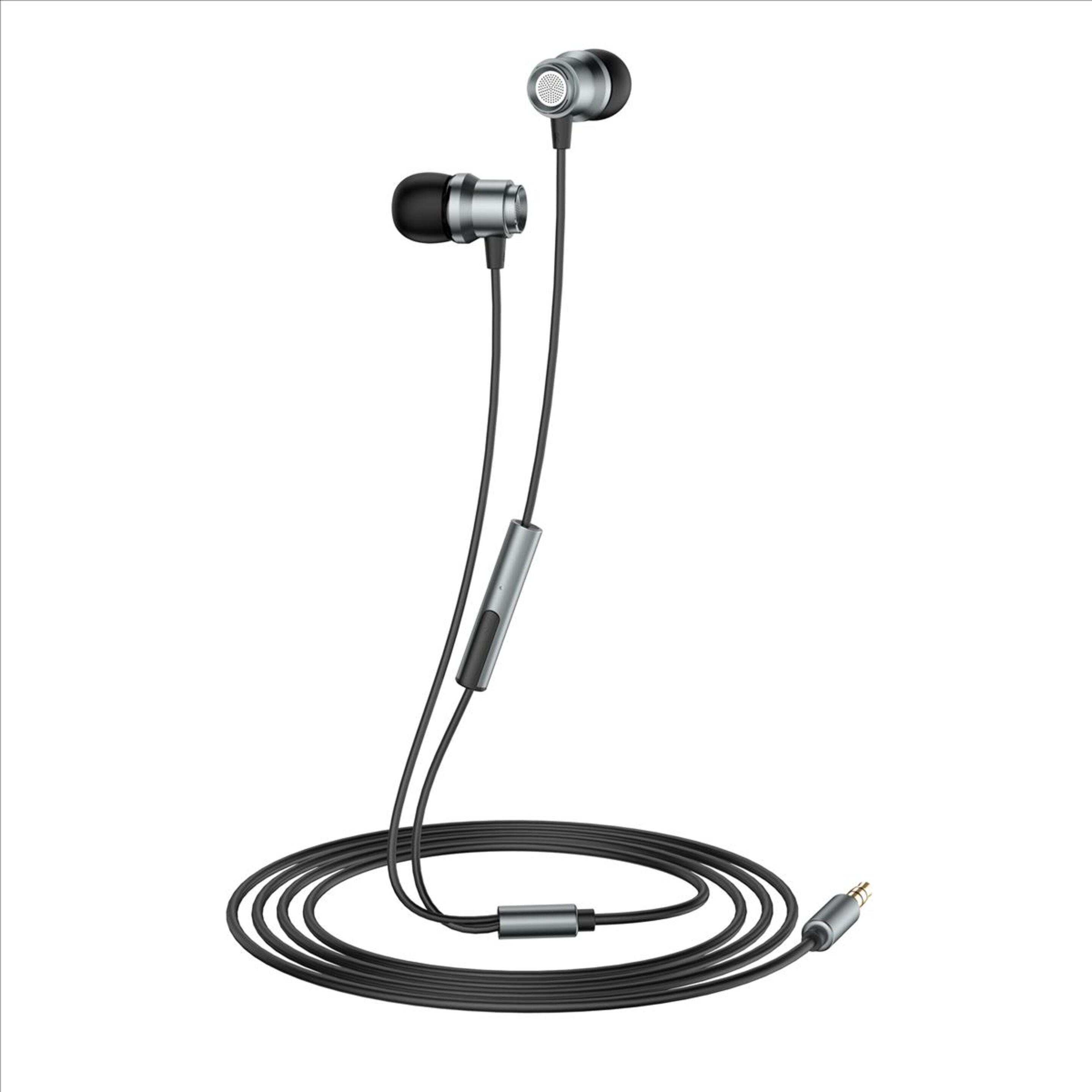 Auricular Metalizado Con Cable Y Micrófono Havit E72p