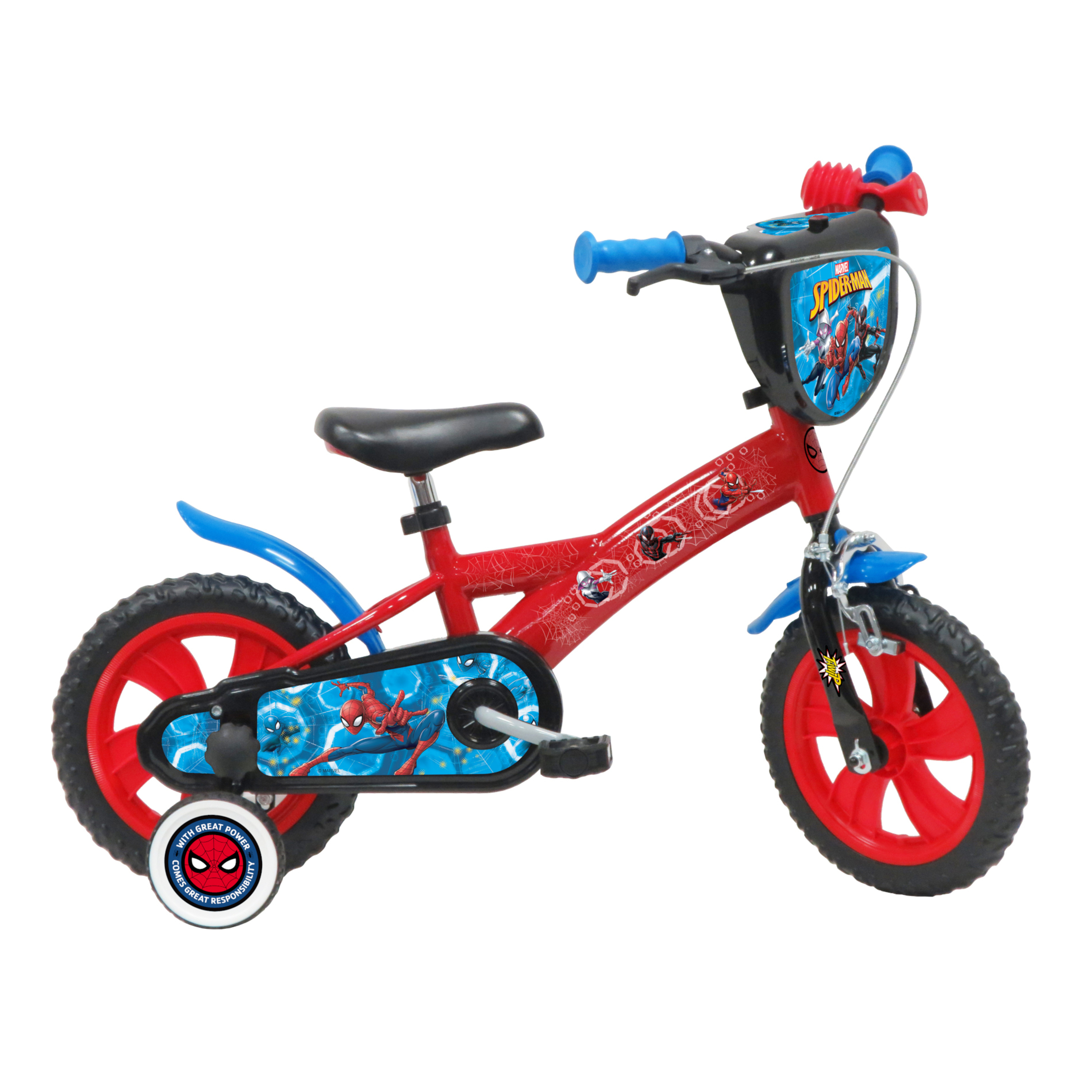 Bicicleta De Menino 12 Polegadas Spider-man 3-5 Anos - rojo - 