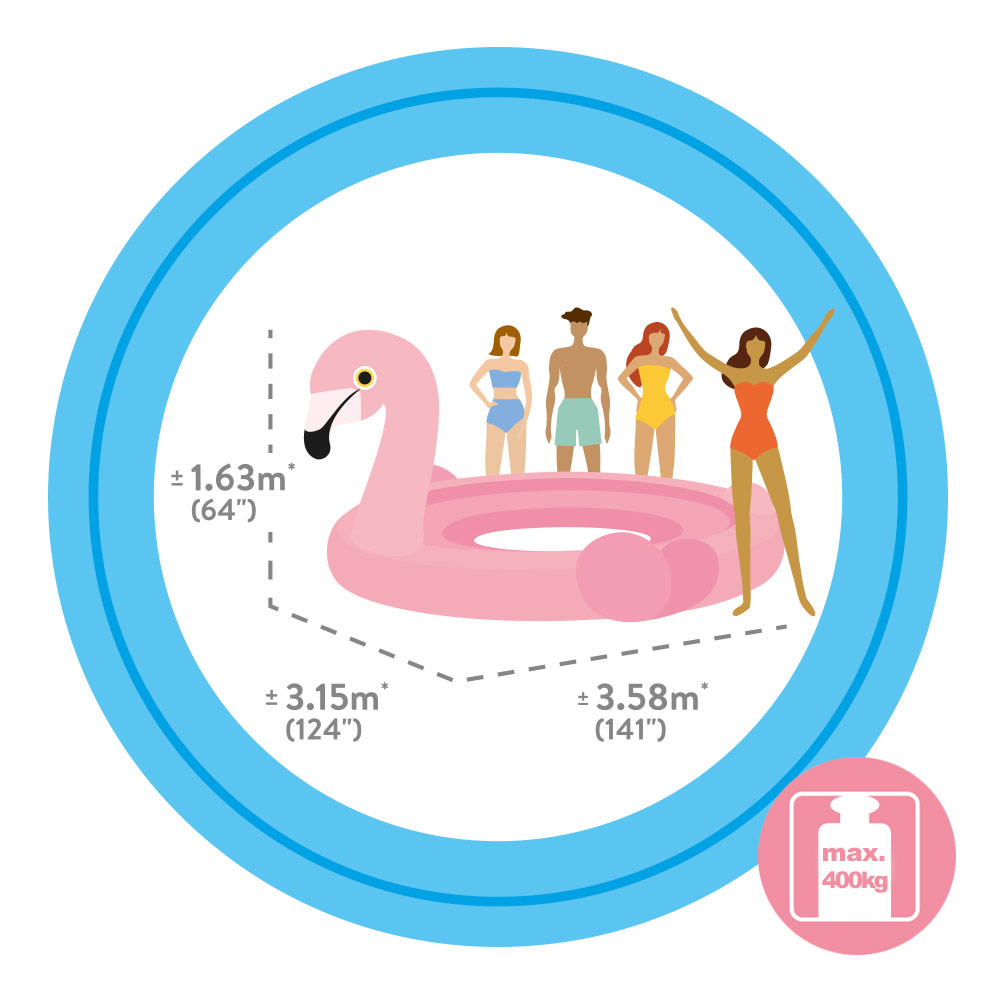 Flamingo Gigante Para 4 Pessoas Intex
