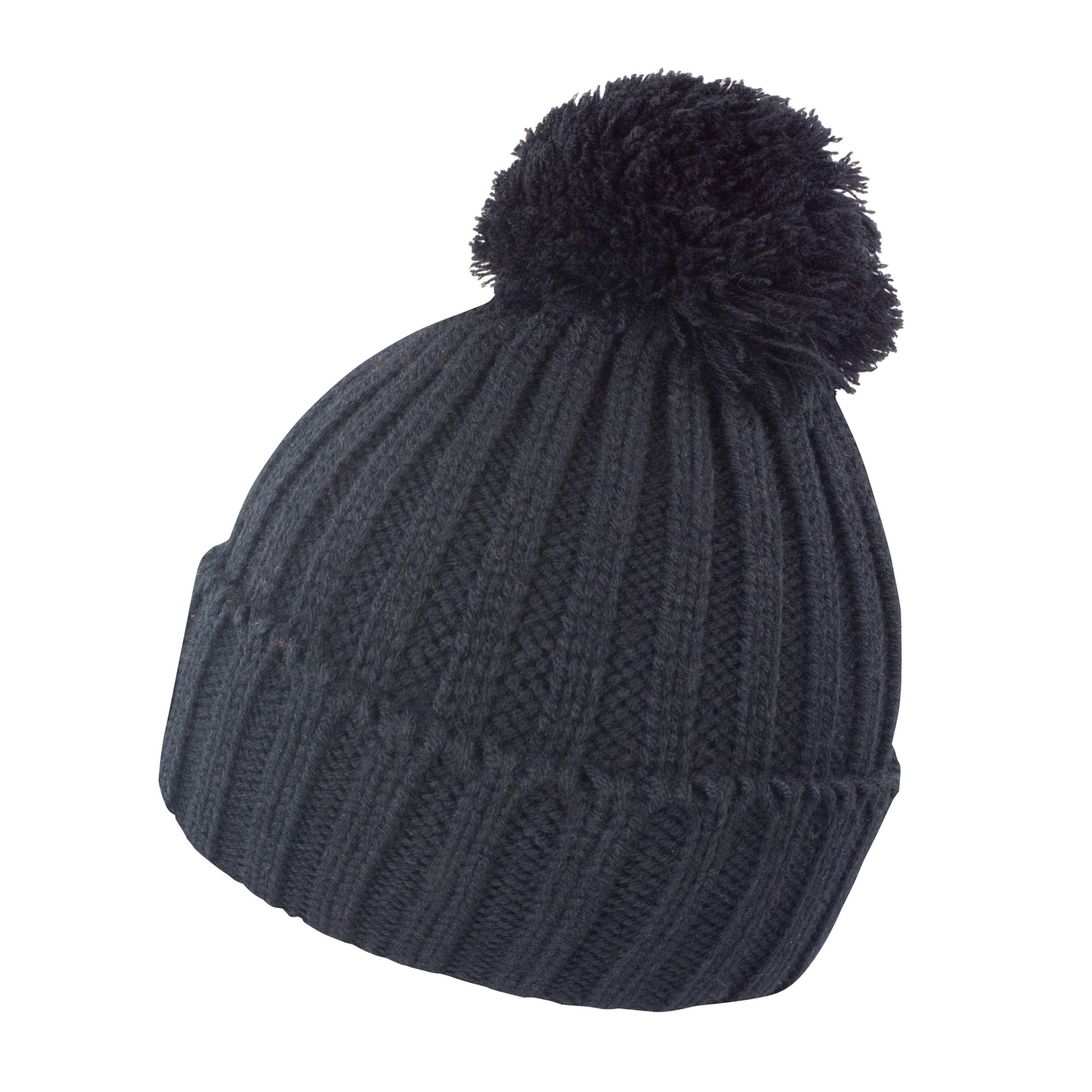 Gorro Beanie De Invierno De Punto Hdi Quest Modelo Essentials Unisex Hombre Mujer Result (Negro)