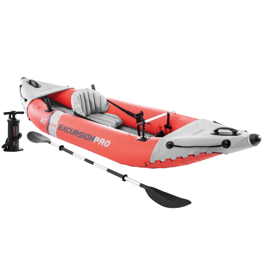 Kayak Hinchable Intex K1 Excursion Pro 1 Remo + Hinchador