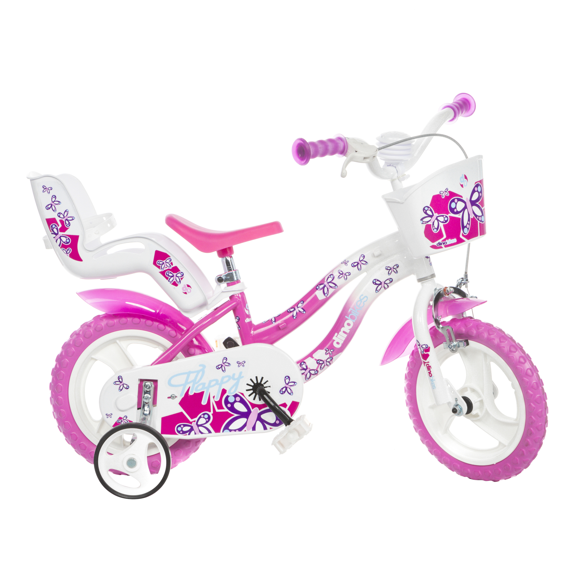 Bicicleta De Criança 12 Polegadas Flappy 3-5 Anos - rosa - 