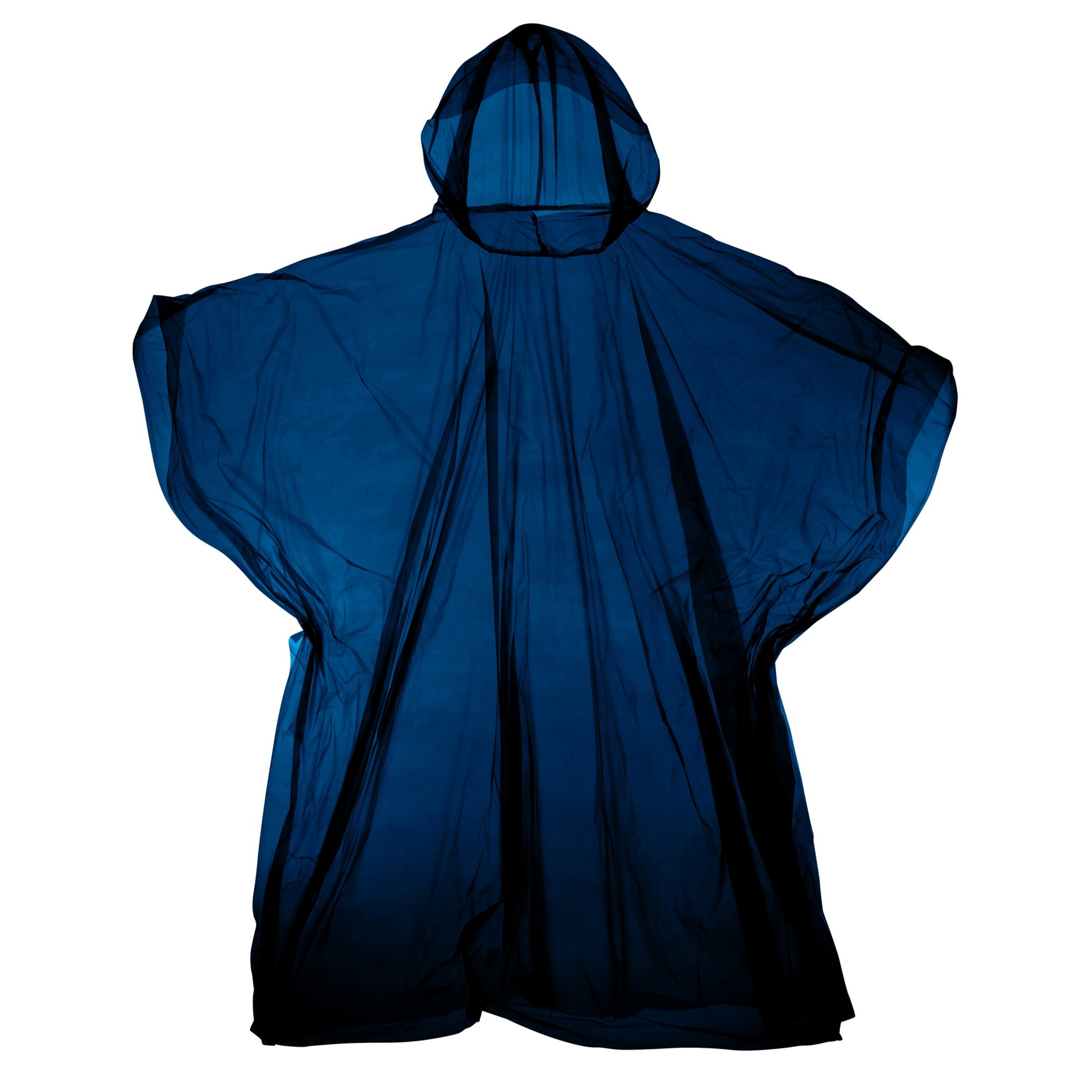 Poncho Reutilizable De Plástico Con Capucha Universal Textiles (Azul)