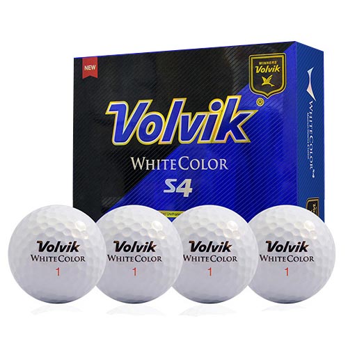 Caja De 12 Bolas De Golf Volvik S4 Blancas - blanco - 