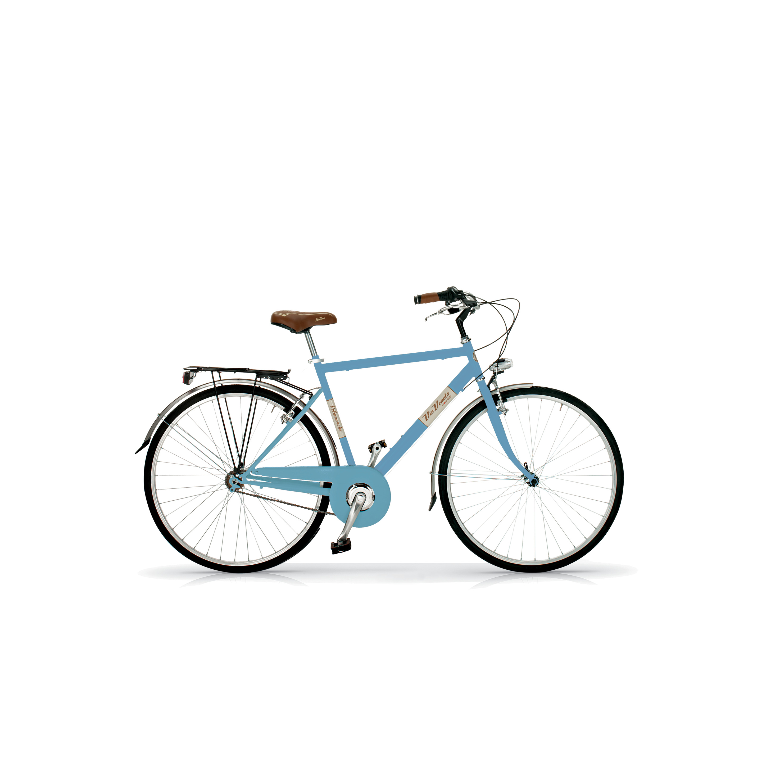 Bicicleta Via Veneto 605man, Cuadro De Acero De 50cm, Ruedas De 700x35c, 6 Velocidades Azul