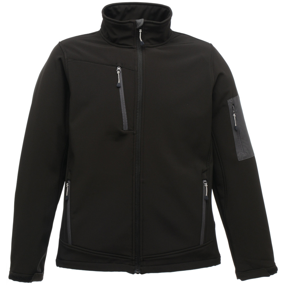 Destaque Mens 3 Camada Impermeável E Respirável Softshell Jacket Regatta Arcola - negro - 