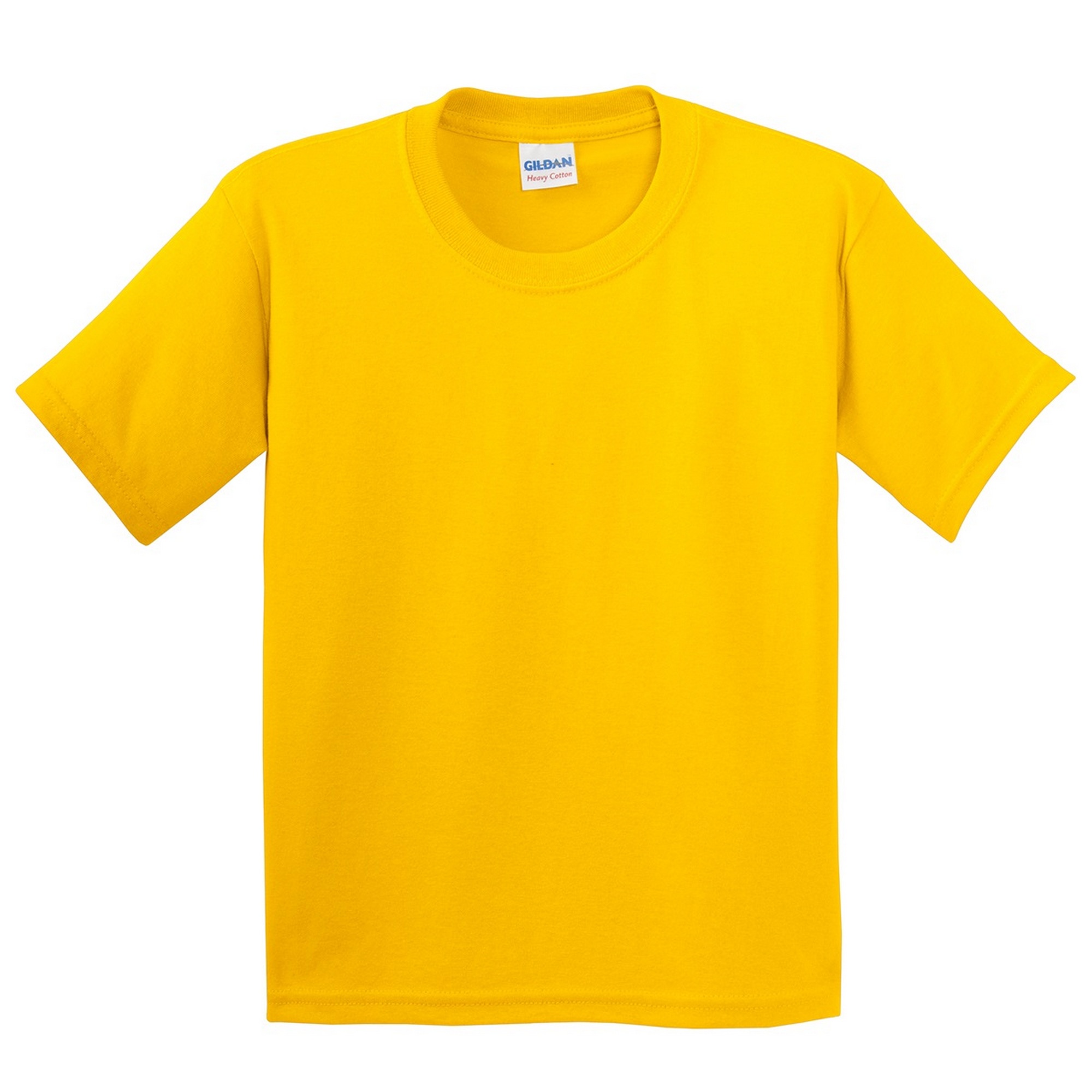 Camiseta Básica De Manga Corta Con Algodón Grueso (paquete De 2) - amarillo - 