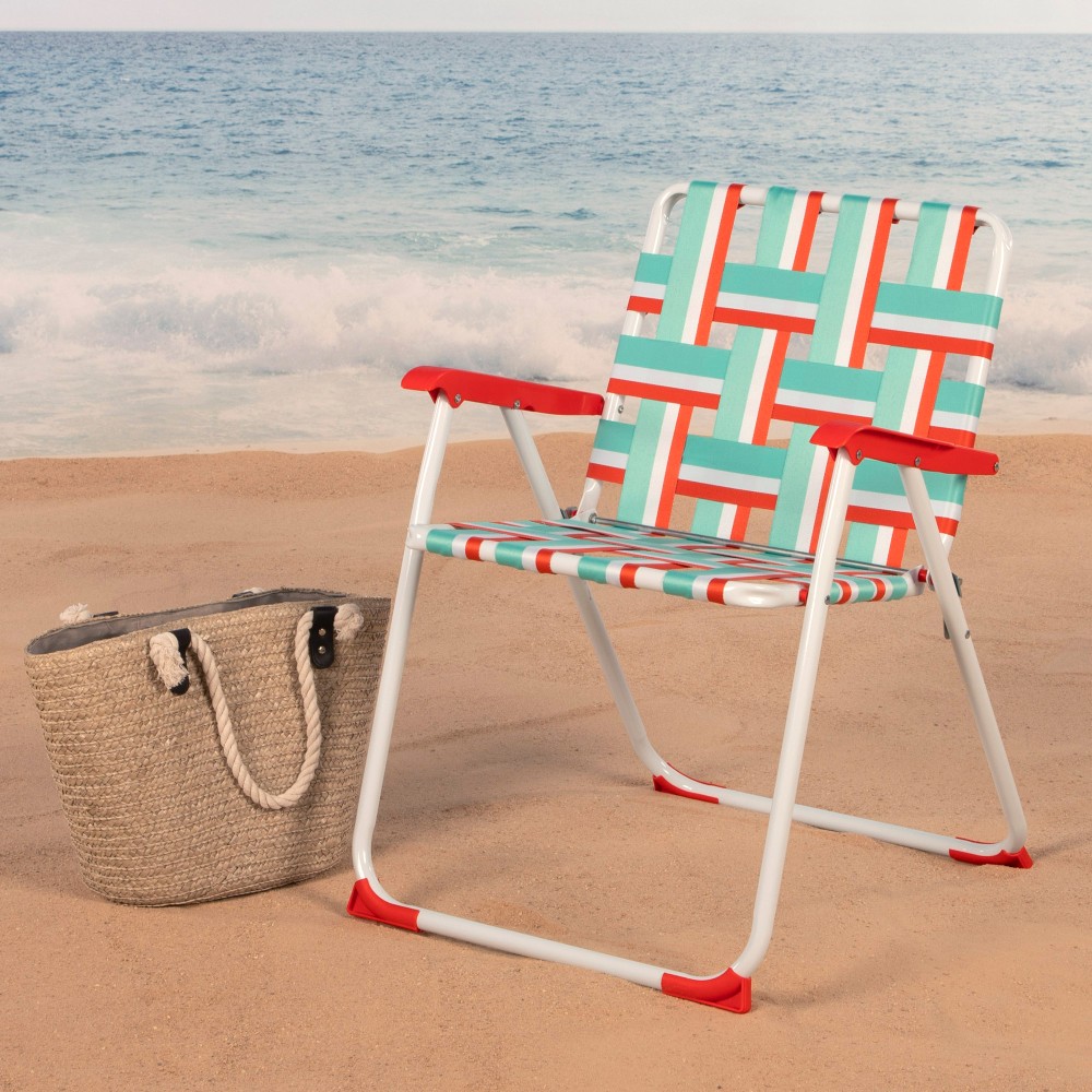 Cadeira De Praia Alta Dobrável Aktive Estilo Vintage