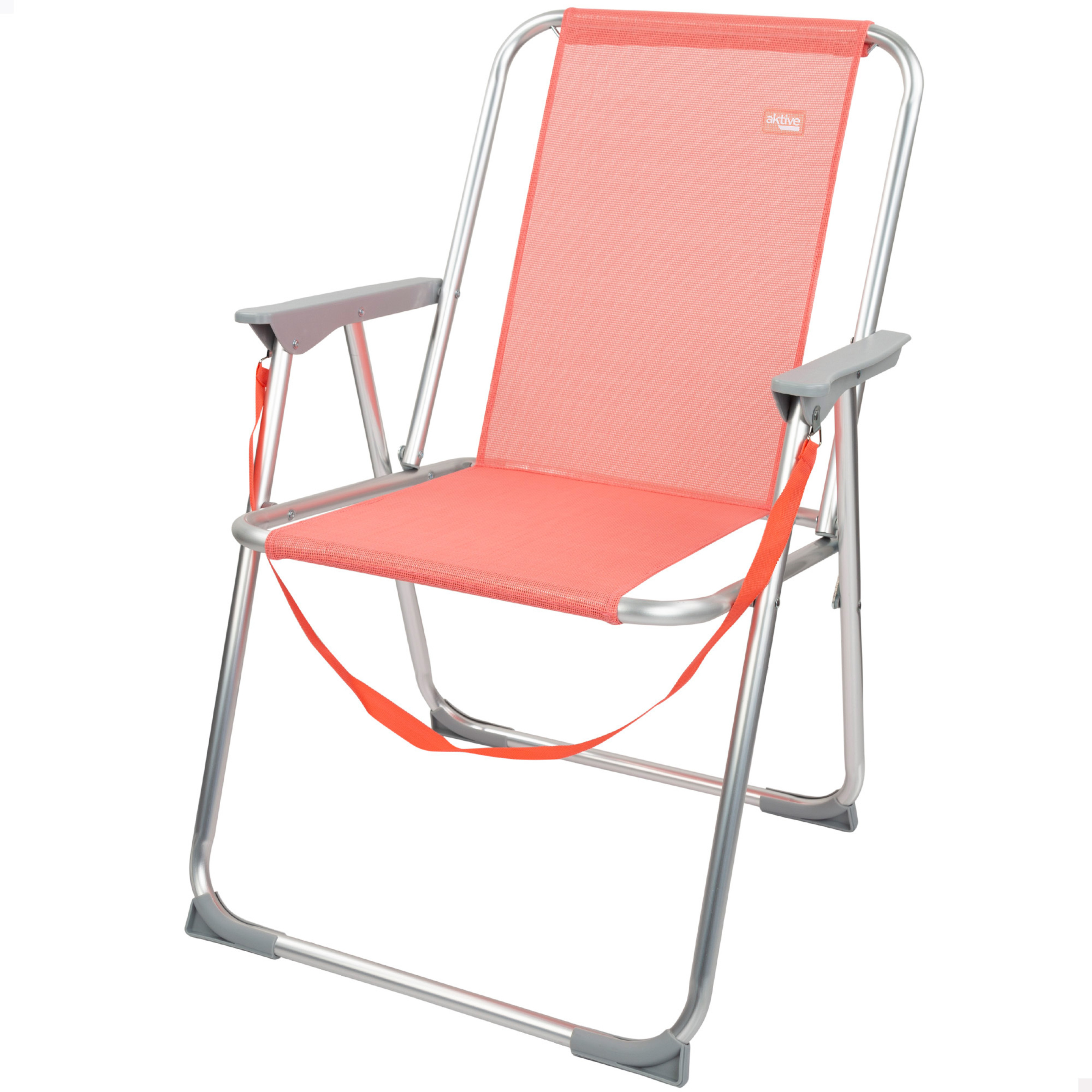Cadeira Dobrável De Alumínio Fixa Coral Aktive - Coral | Sport Zone MKP