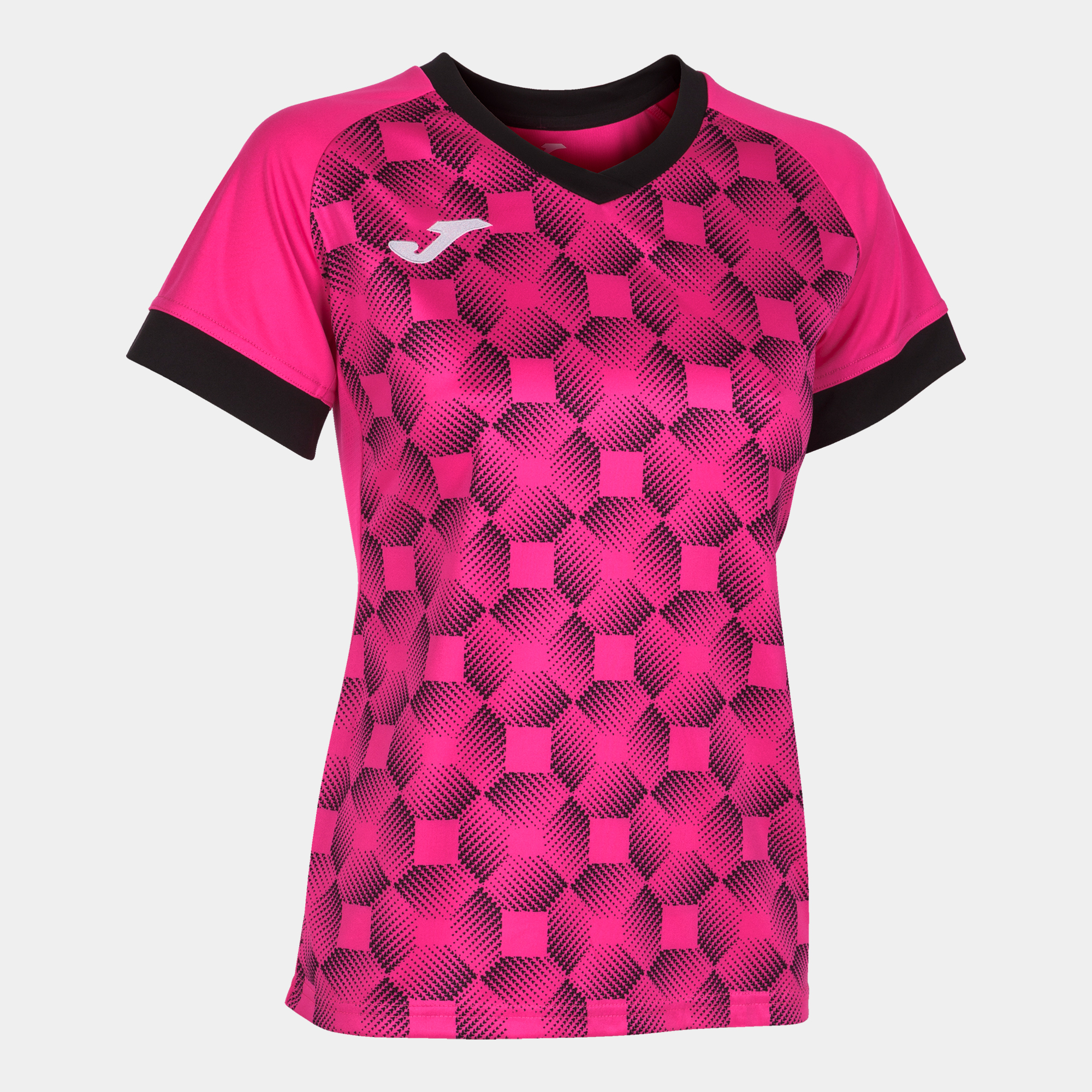 T-shirt Manga Curta Joma Supernova Iii Rosa Fluorescente Preto