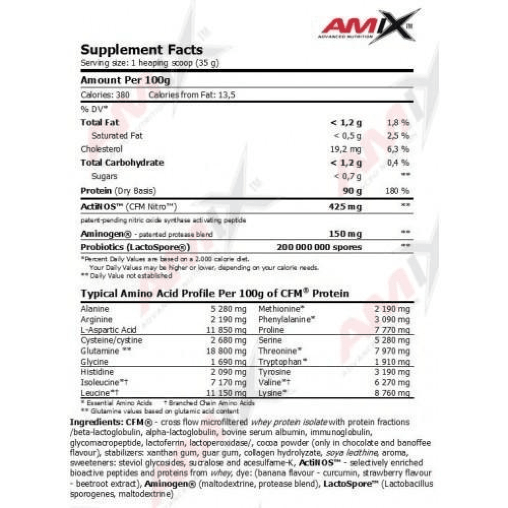 Amix Isoprime Cfm Isolate Proteína Isolada Sabor Doble Chocolate Blanco 1 Kg