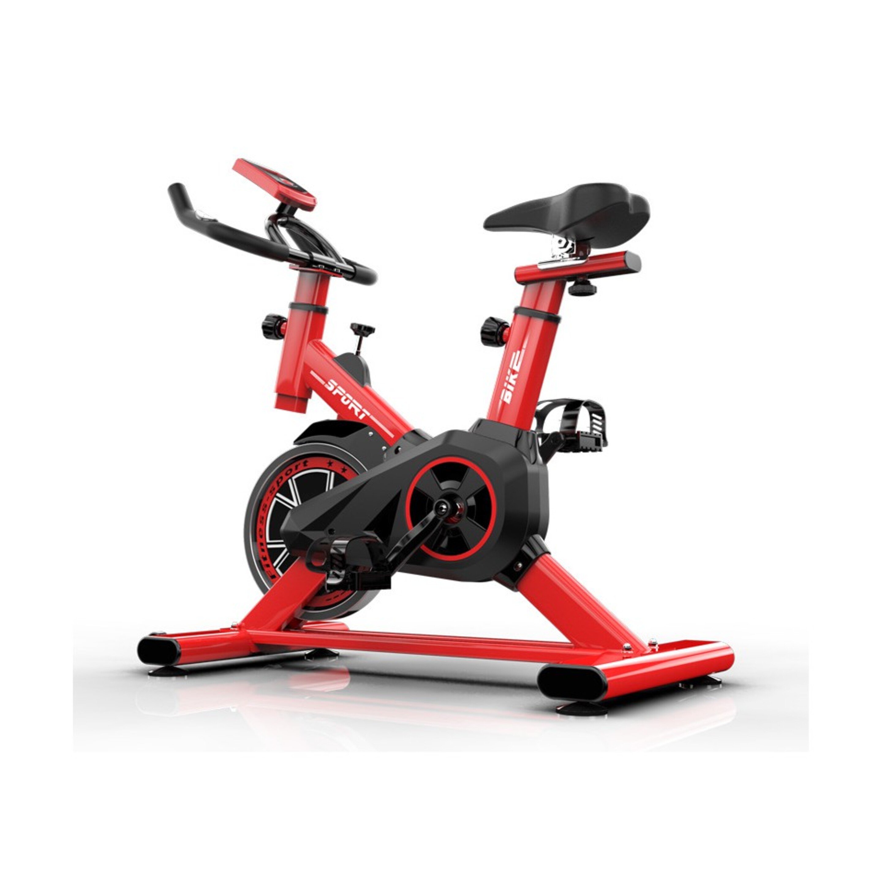 Bicicleta Estática Spinning Mg-300, Talla S, Roja