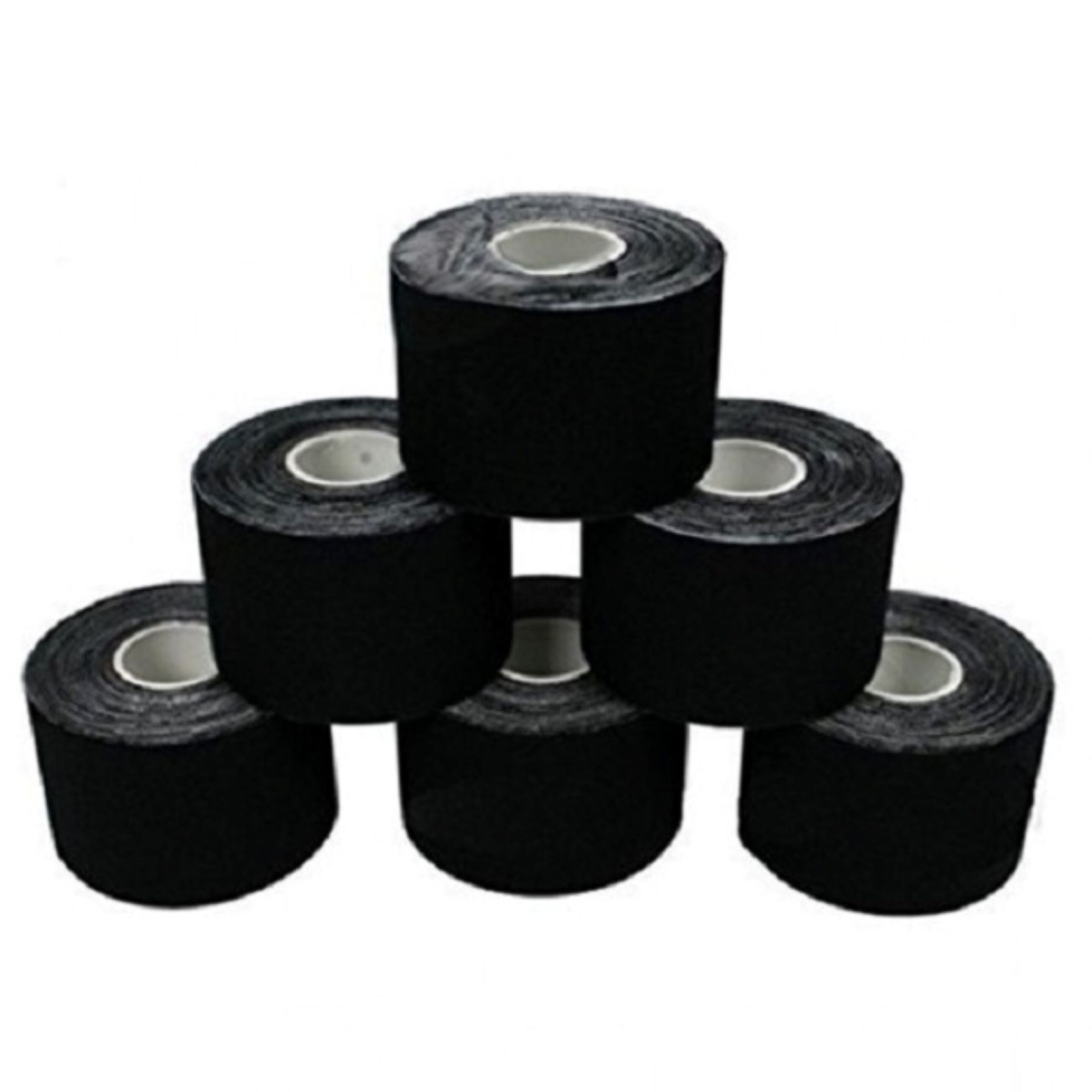 Pack Tape Kinesiologico Negro De 5x5cm (12 Rollos)