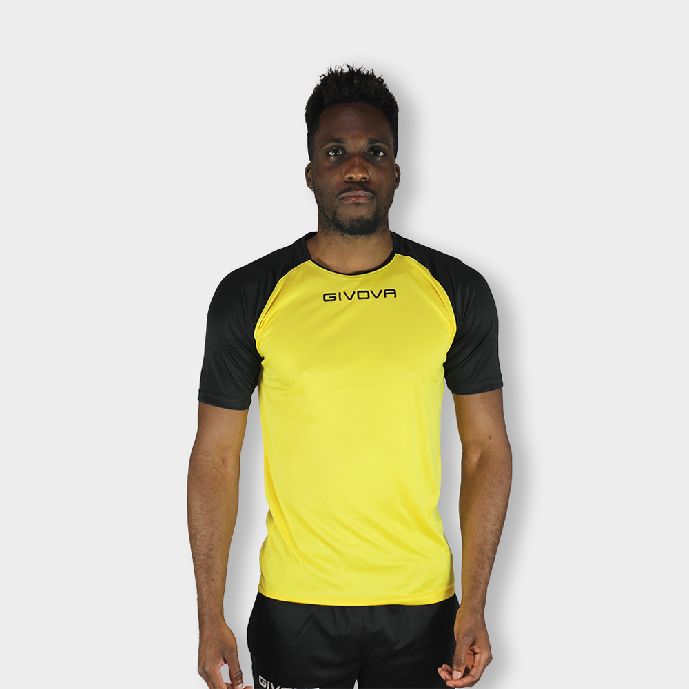 Camisa De Futebol Givova Capo Amarelo/preto Poliéster