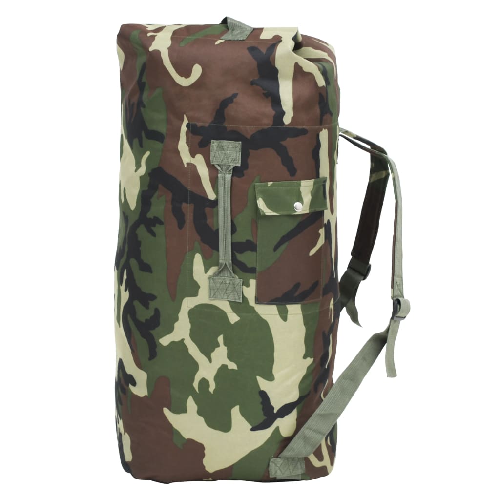 Bolso De Lona Estilo Militar Vidaxl 85 L