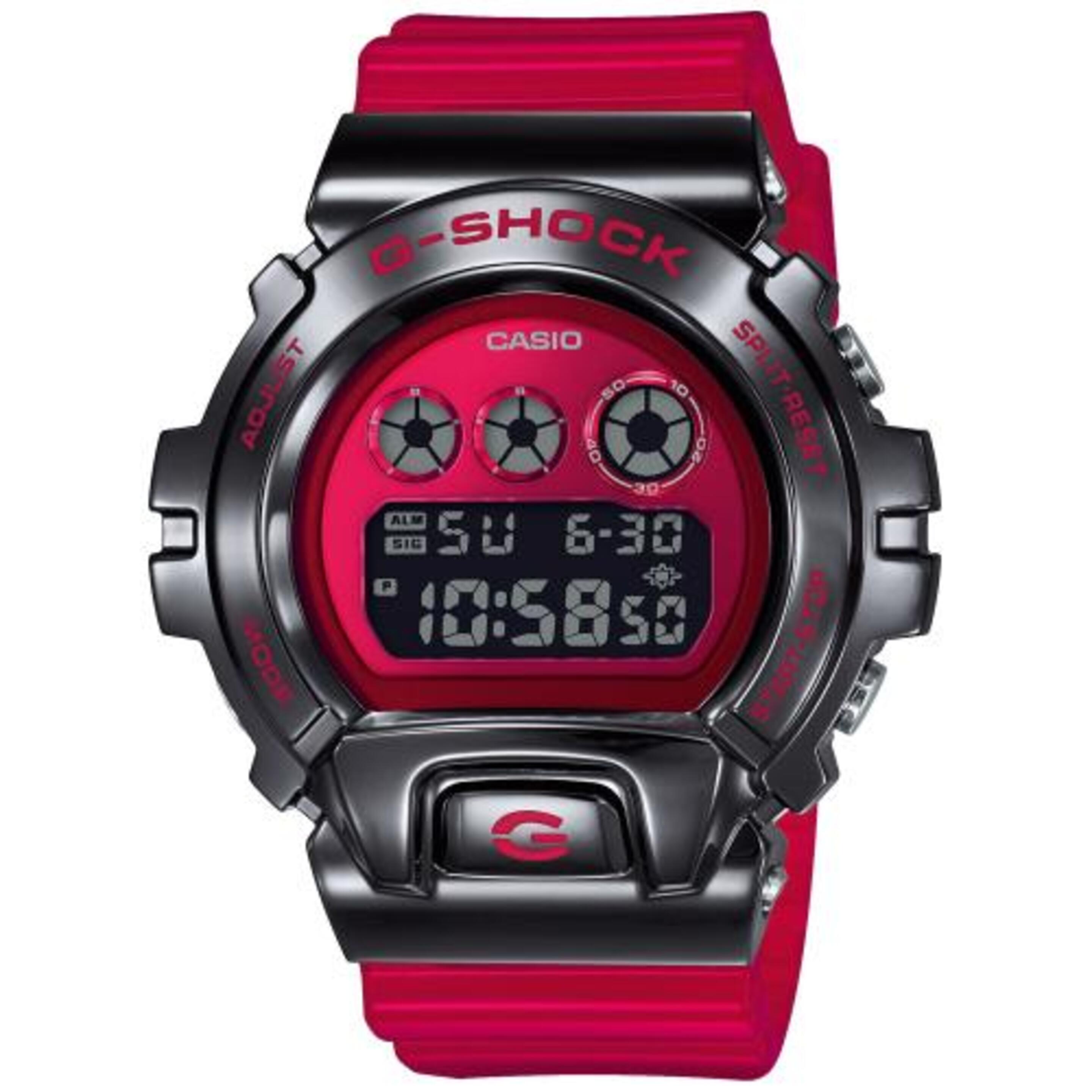 Reloj G-shock Steel Gm-6900b-4er - negro-rojo - 