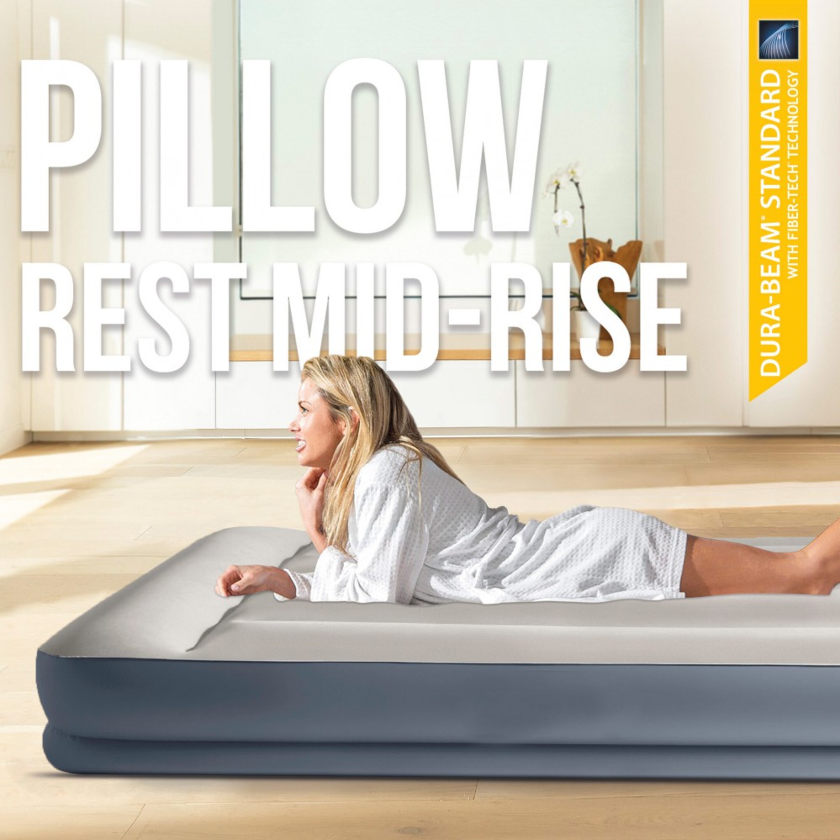 Colchón Hinchable Individual Intex Dura-beam Standard Pillow Rest Mid-rise