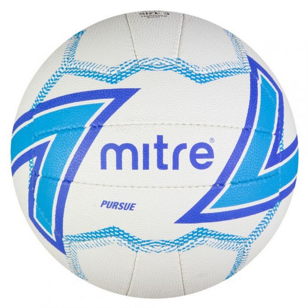 Balón Netball Mitre Pursue - blanco-azul - 