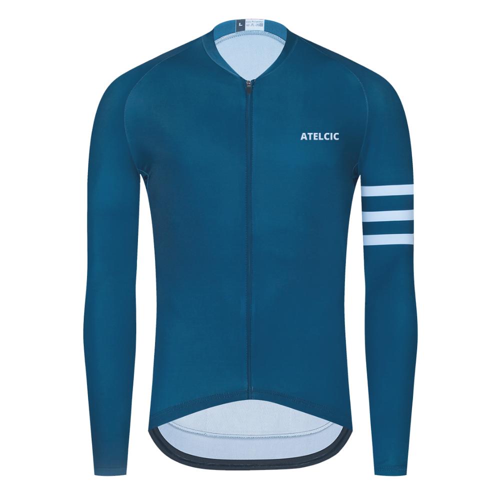 Maillot Ciclismo Atelcic Hiems Leum V77 - Azul/Blanco - Ropa De Ciclismo Manga Larga  MKP