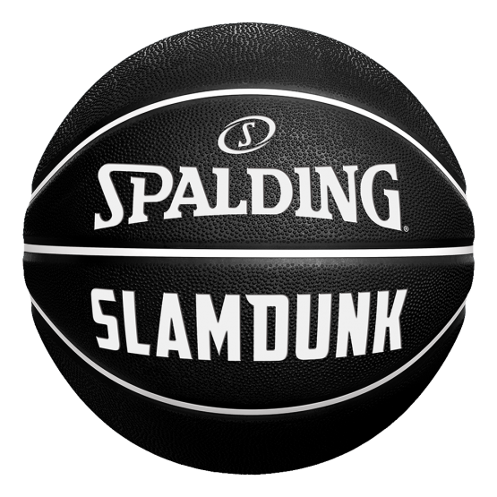 Balón De Baloncesto Spalding Slam Dunk Black Sz7 - negro-blanco - 